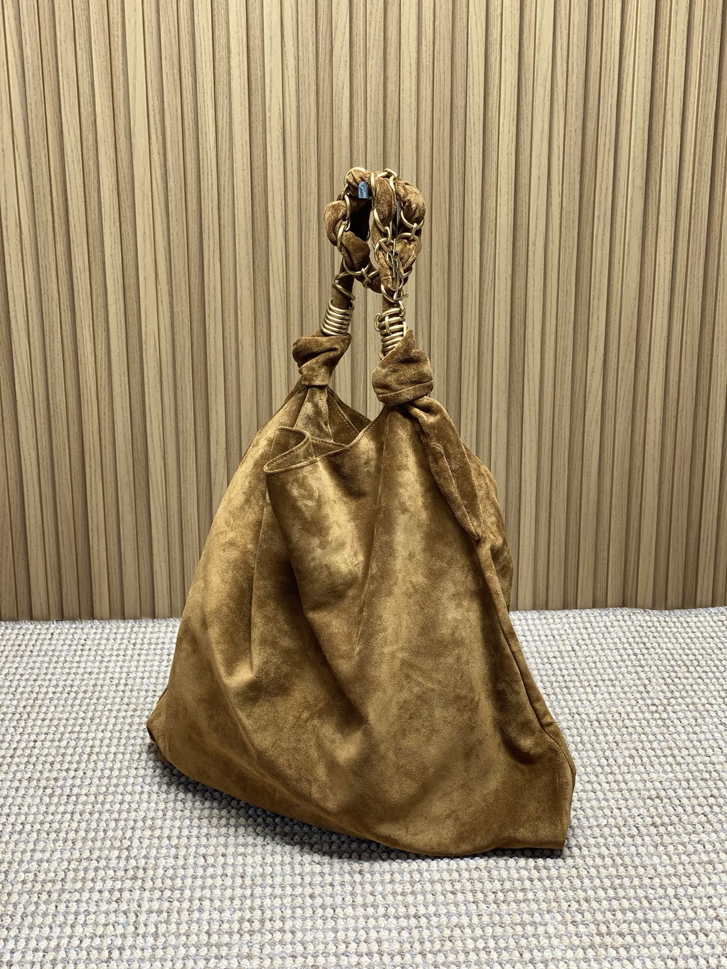 YSL Style Brown Leather Tote Bag style reference detail image 3 from source 770824