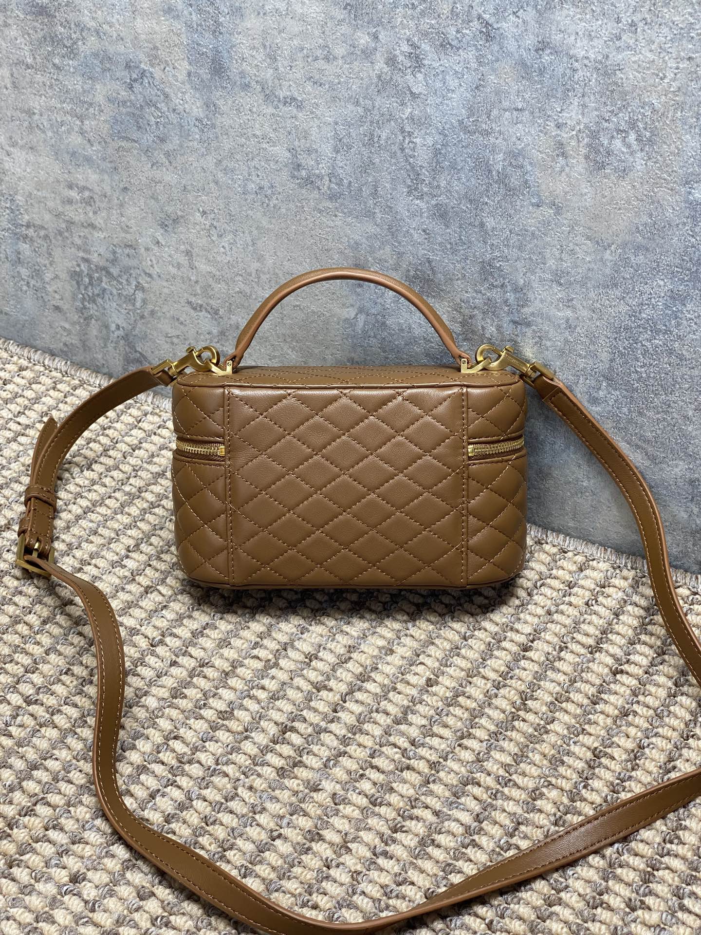 YSL Style Brown Leather Crossbody Bag Lookbook Reference image 2