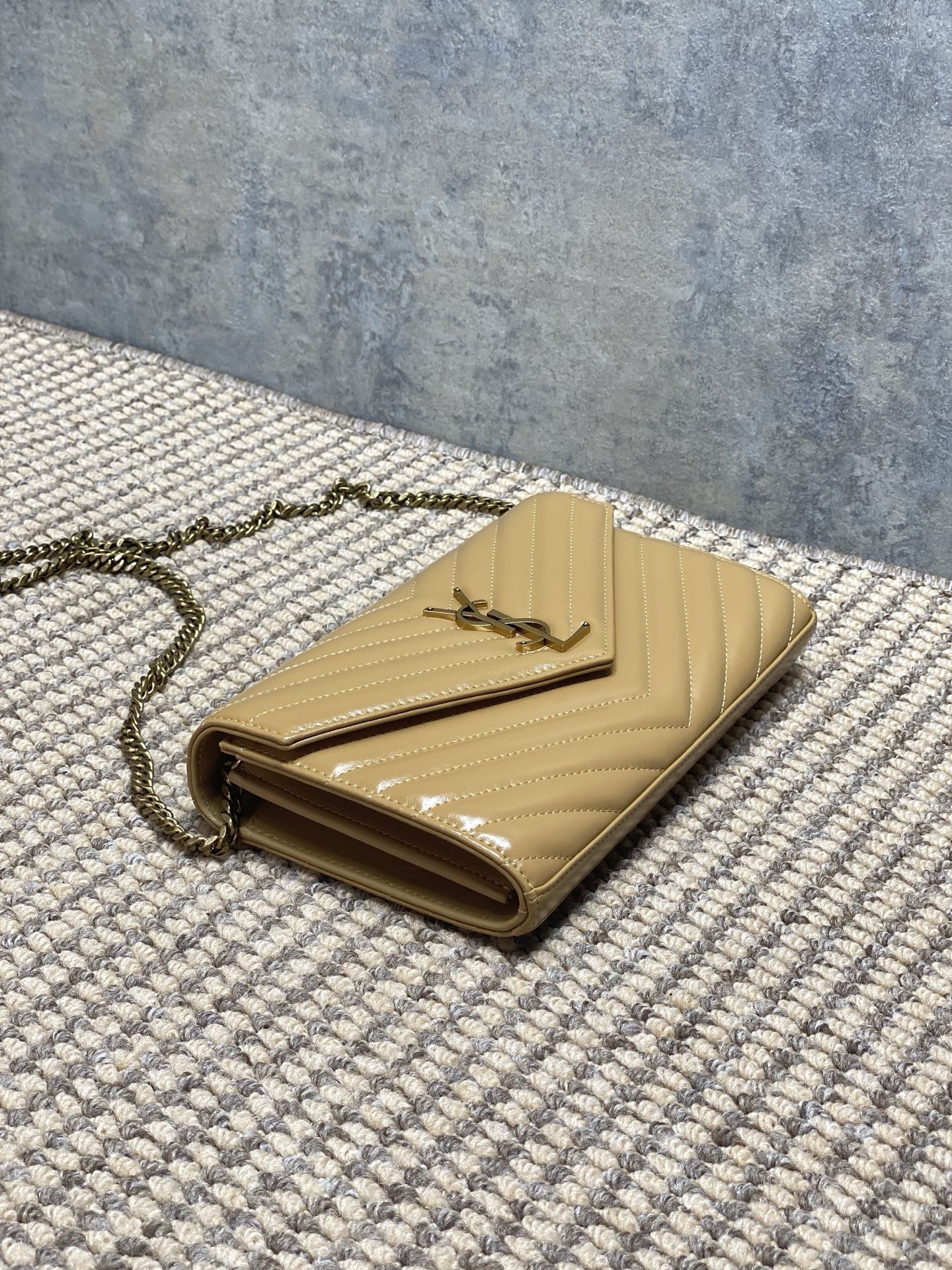 YSL Style Beige Clutch Bags Clutch detail image 4 from source 745616