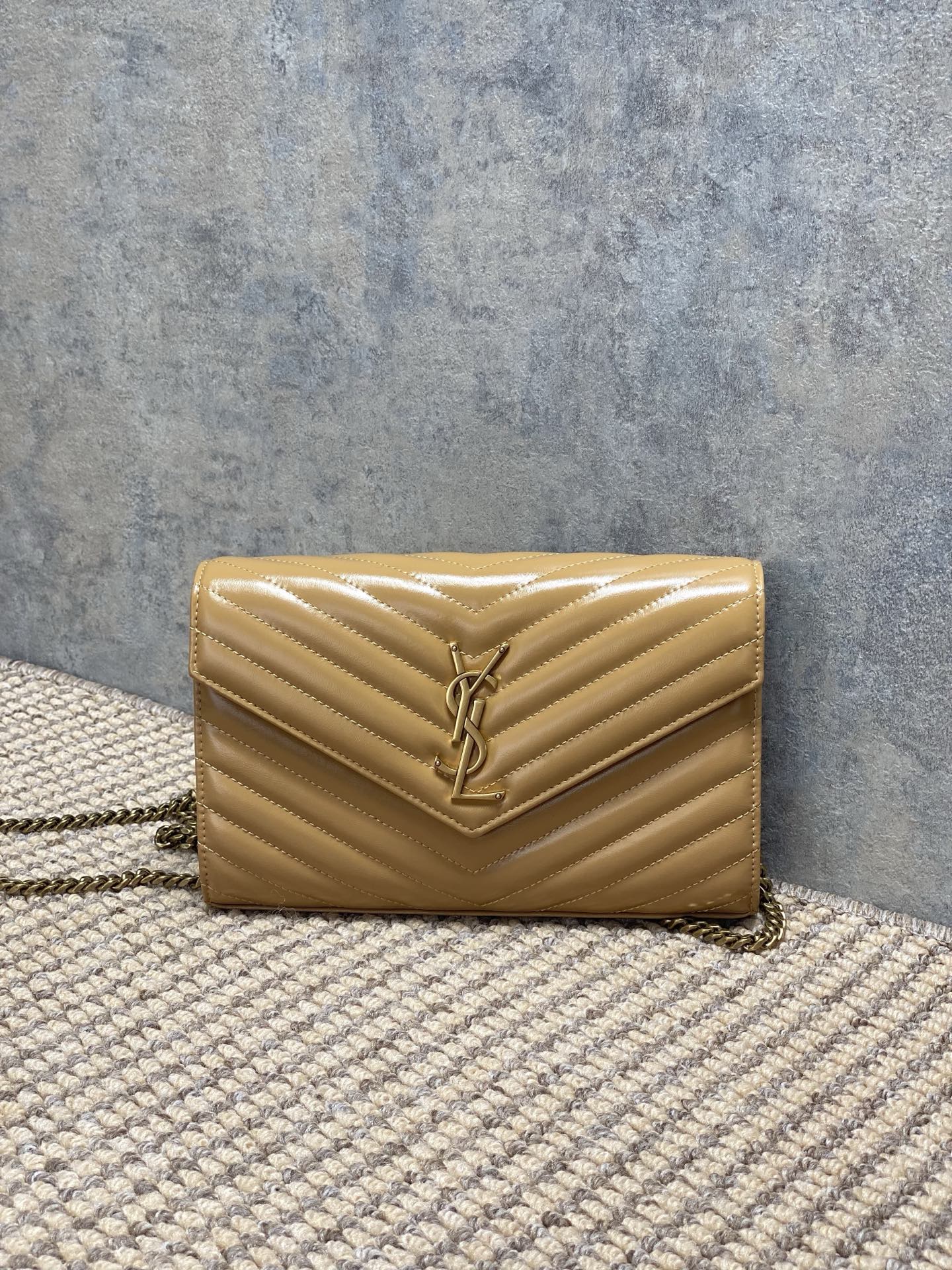 YSL Style Beige Clutch Lookbook Reference image 1