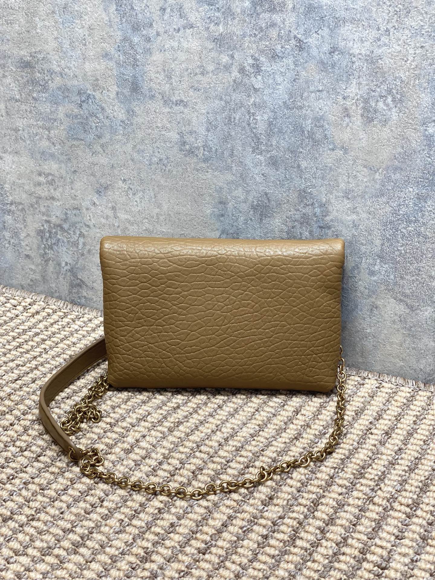 YSL Style Beige Leather Chain Bag Lookbook Reference image 2