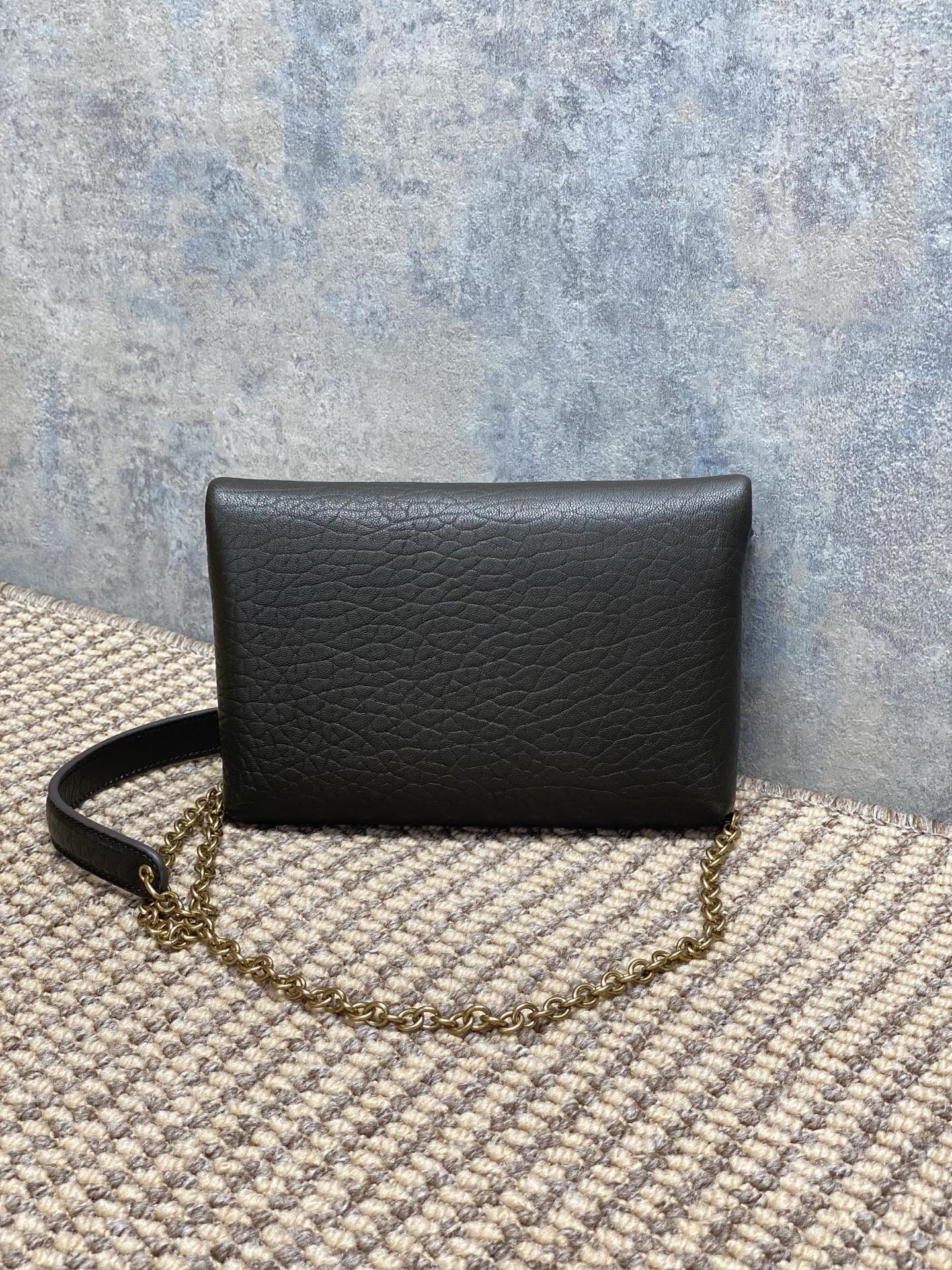 YSL Style Green Leather Chain Bag Lookbook Reference image 2