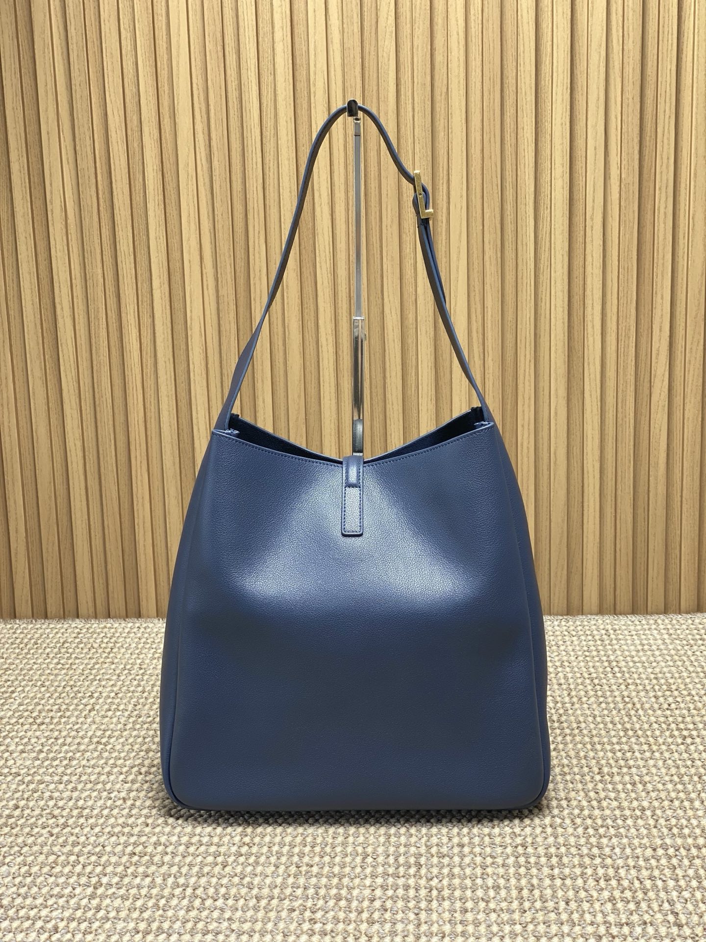 Yves Saint Laurent Blue Leather Shoulder Bag with Gold Logo, 30x31x13cm 3 i1756451818867 3094 0 1