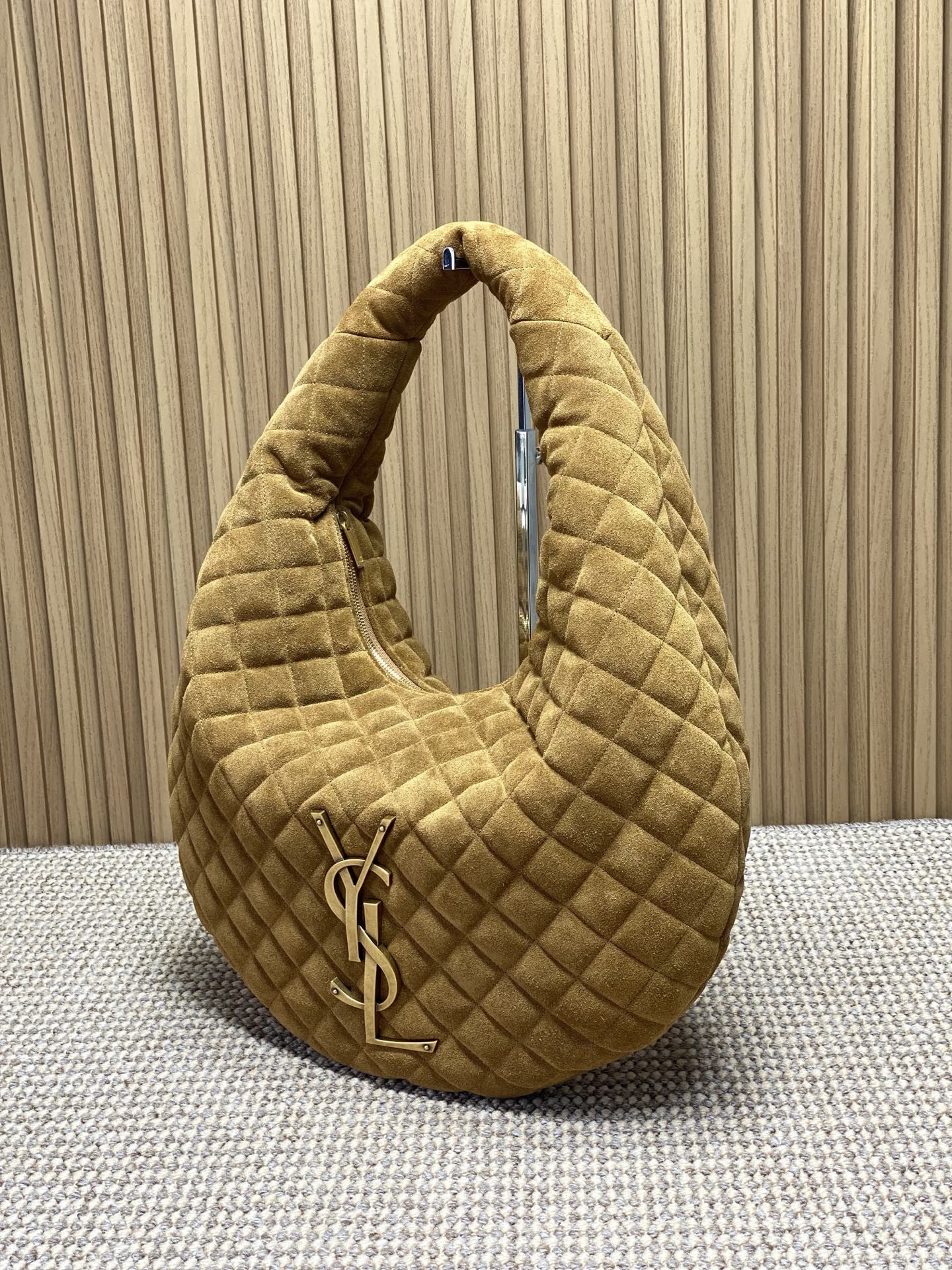 Yves Saint Laurent BABY ICARE Large Quilted Leather Hobo Bag - Caramel 3 i1756455137469 7426 0 0
