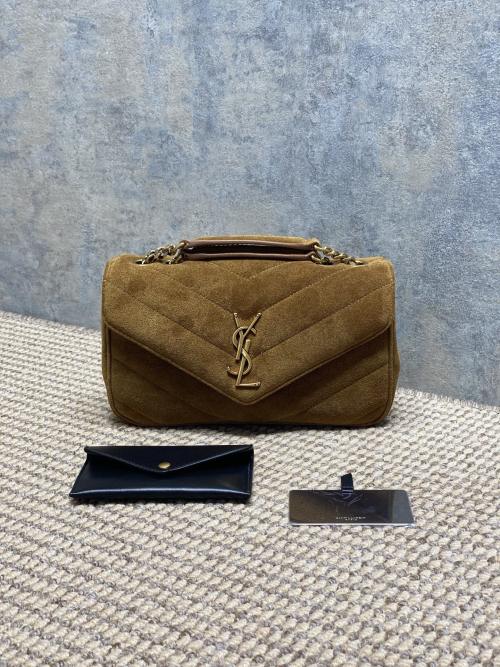 Yves Saint Laurent LouLou Chain Bag - Suede Leather, Detachable Cardholder 20 Yves Saint Laurent LouLou Chain Bag - Suede Leather, Detachable Cardholder