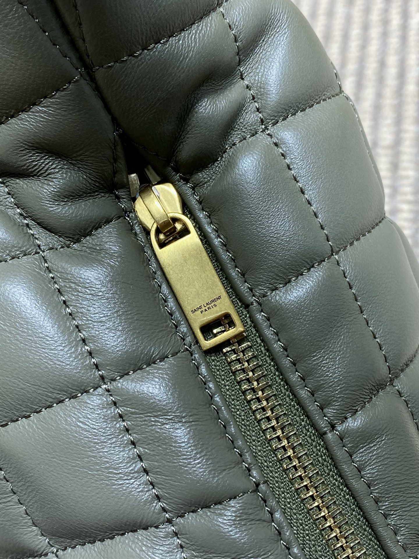 Yves Saint Laurent BABY ICARE Large Hobo Bag in Gray-Green Quilted Leather 8 i1757313645727 8454 0 6