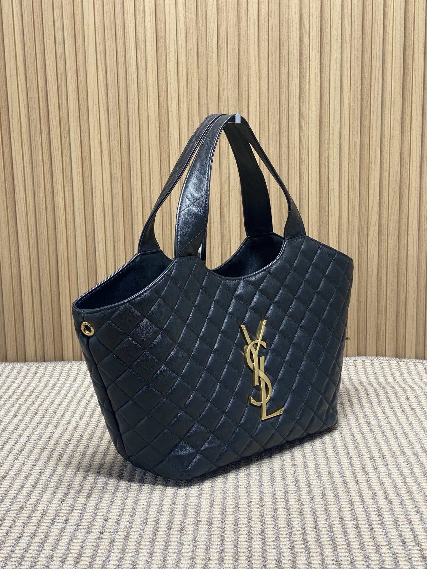 Yves Saint Laurent Icare Small Tote Bag in Quilted Lambskin Leather 3 i1757653735327 3129 0 1