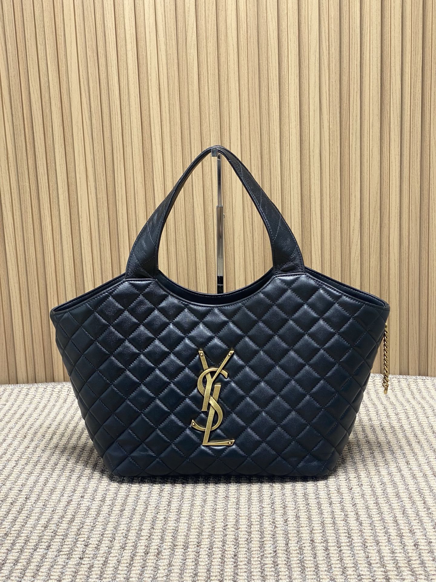 Yves Saint Laurent Icare Small Tote Bag in Quilted Lambskin Leather