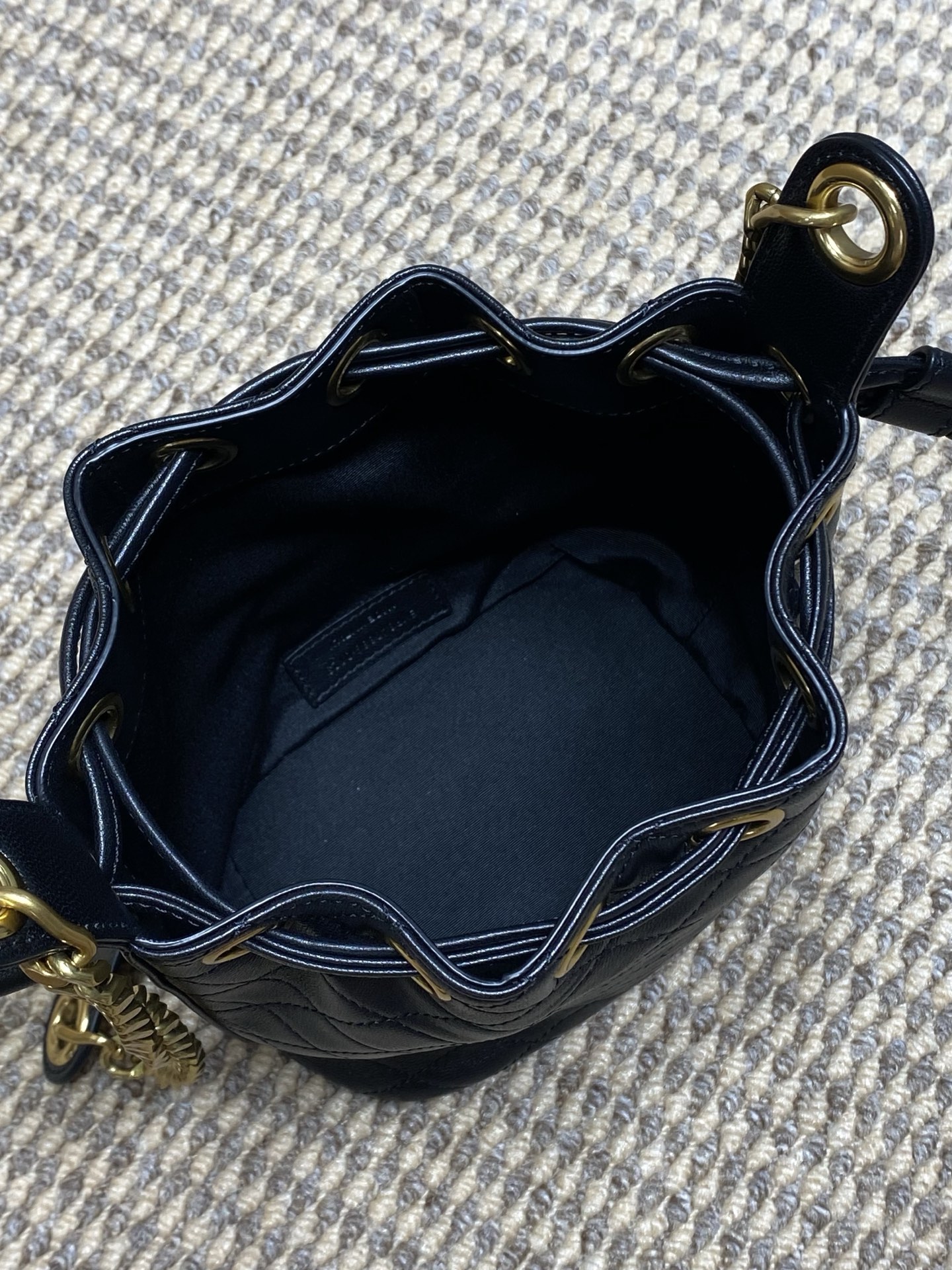 Saint Laurent Le Cassandre Bucket Bag Lambskin Leather with Chain Strap 10 i1758432303791 756 0 8