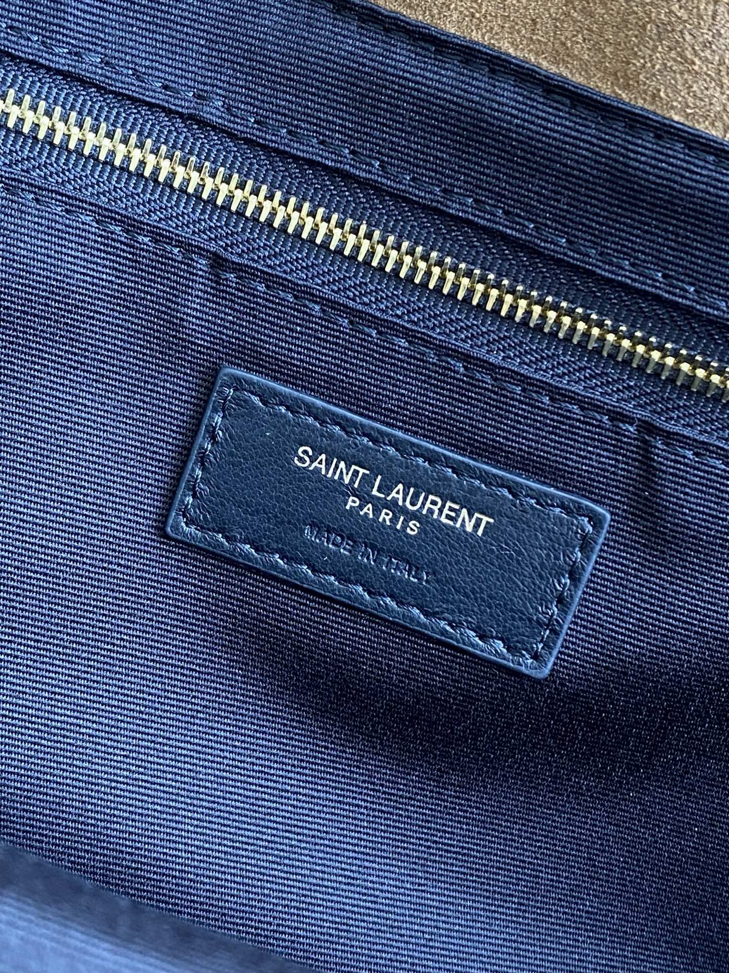 Yves Saint Laurent Suede Shopping Bag with Logo, 38x43x8cm 10 i1758517790434 2669 0 8