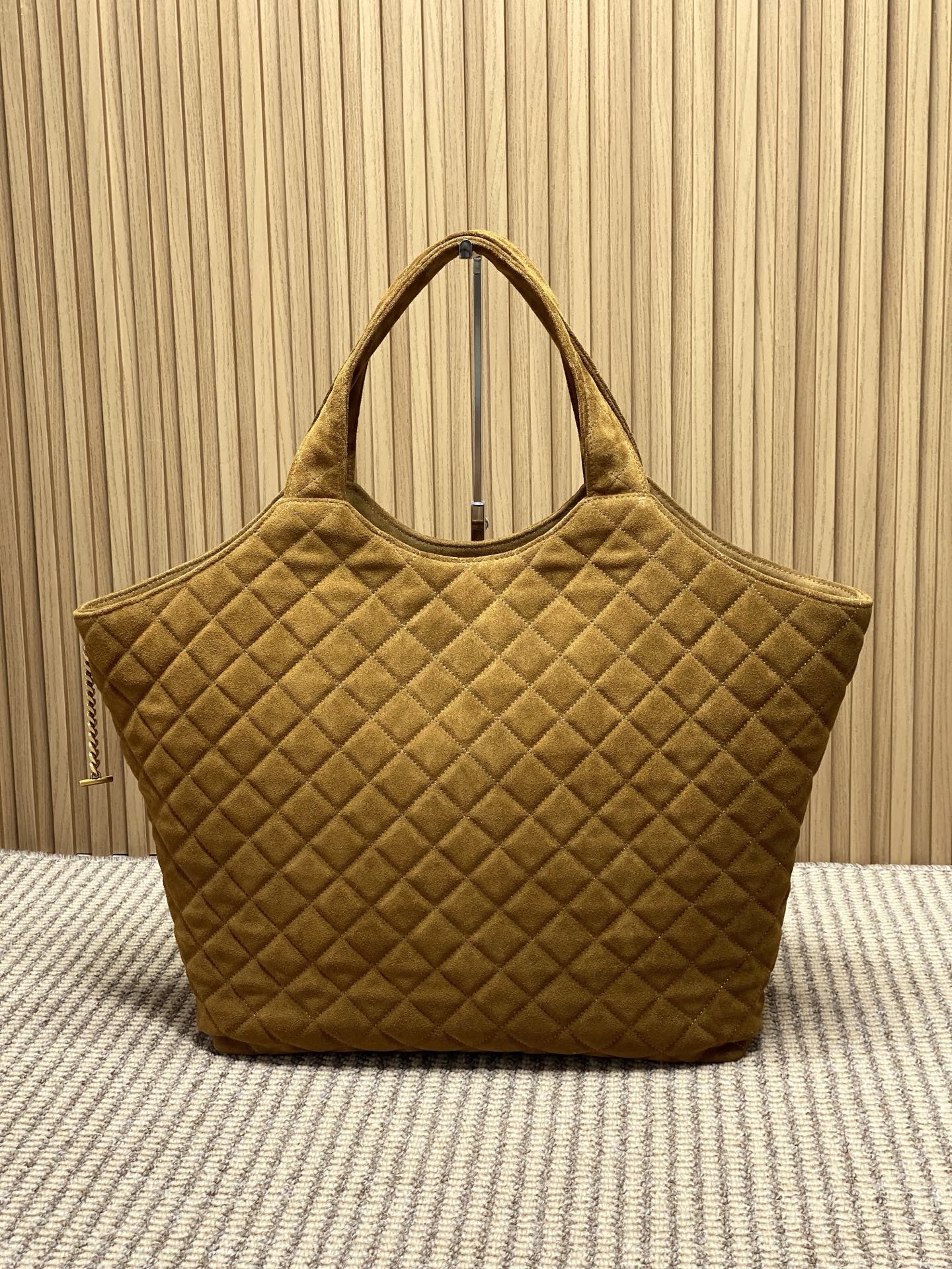 Yves Saint Laurent Suede Shopping Bag with Logo, 38x43x8cm 4 i1758517801085 1380 0 2