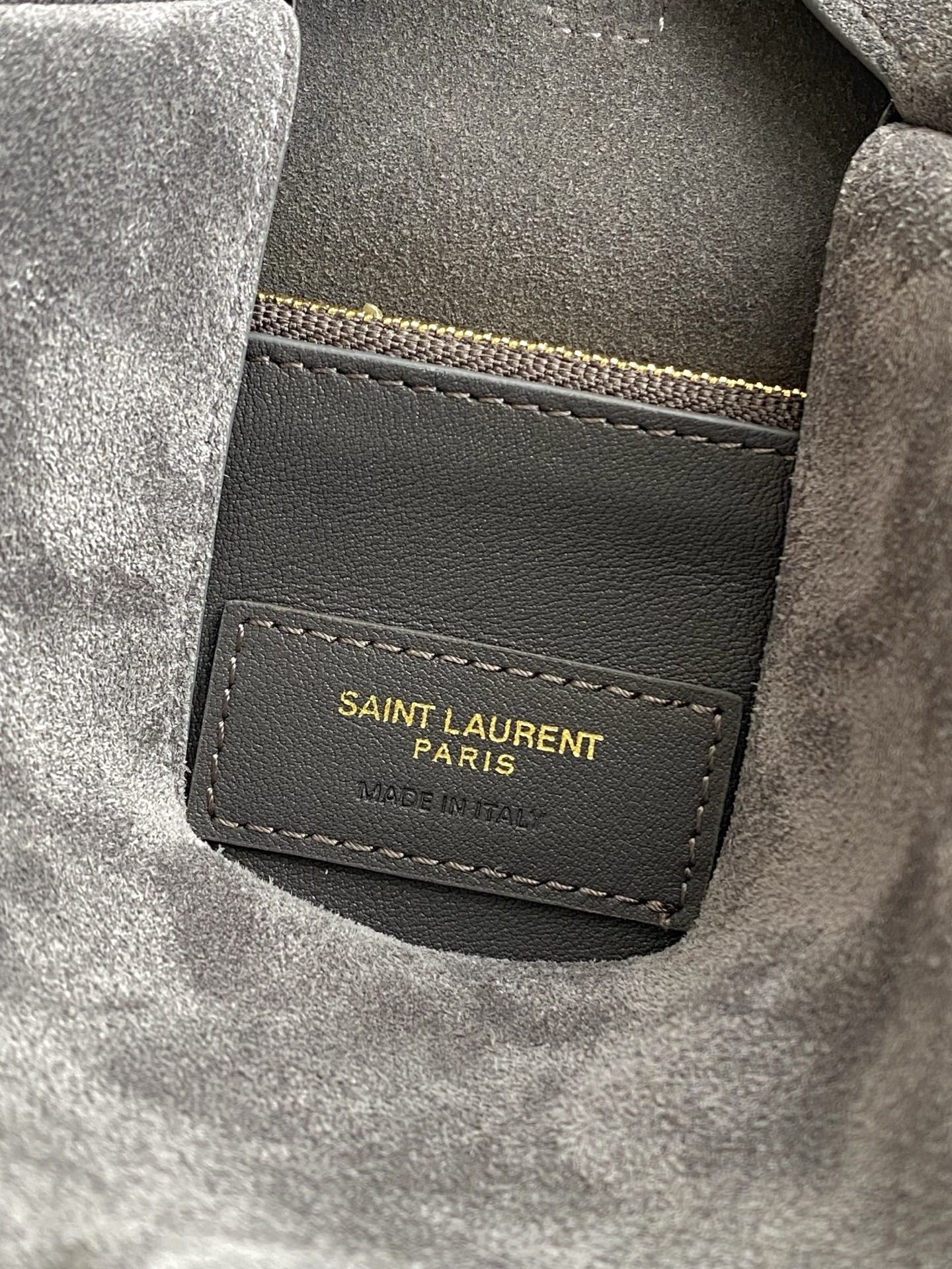 Yves Saint Laurent Gray Suede Leather Shoulder Bag with Gold Hardware 9 i1759129701062 1698 0 7