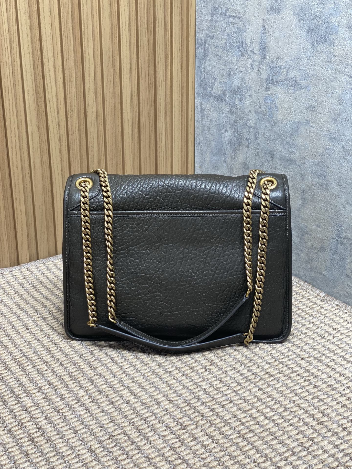 YSL Style Leather Chain Bag Lookbook Reference image 2