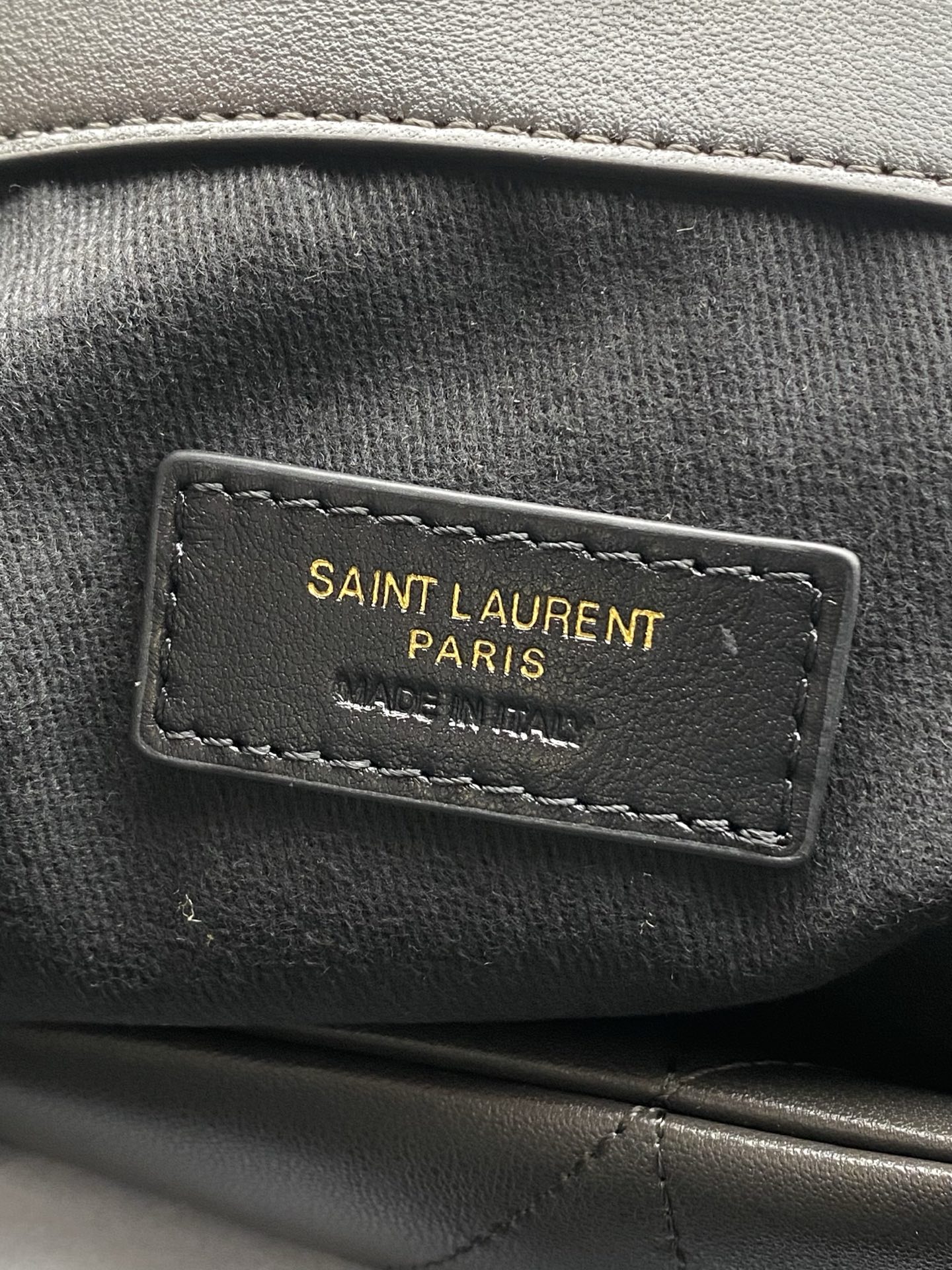 YSL Style Grey Leather Chain Bag style reference detail image 8 from source 763074