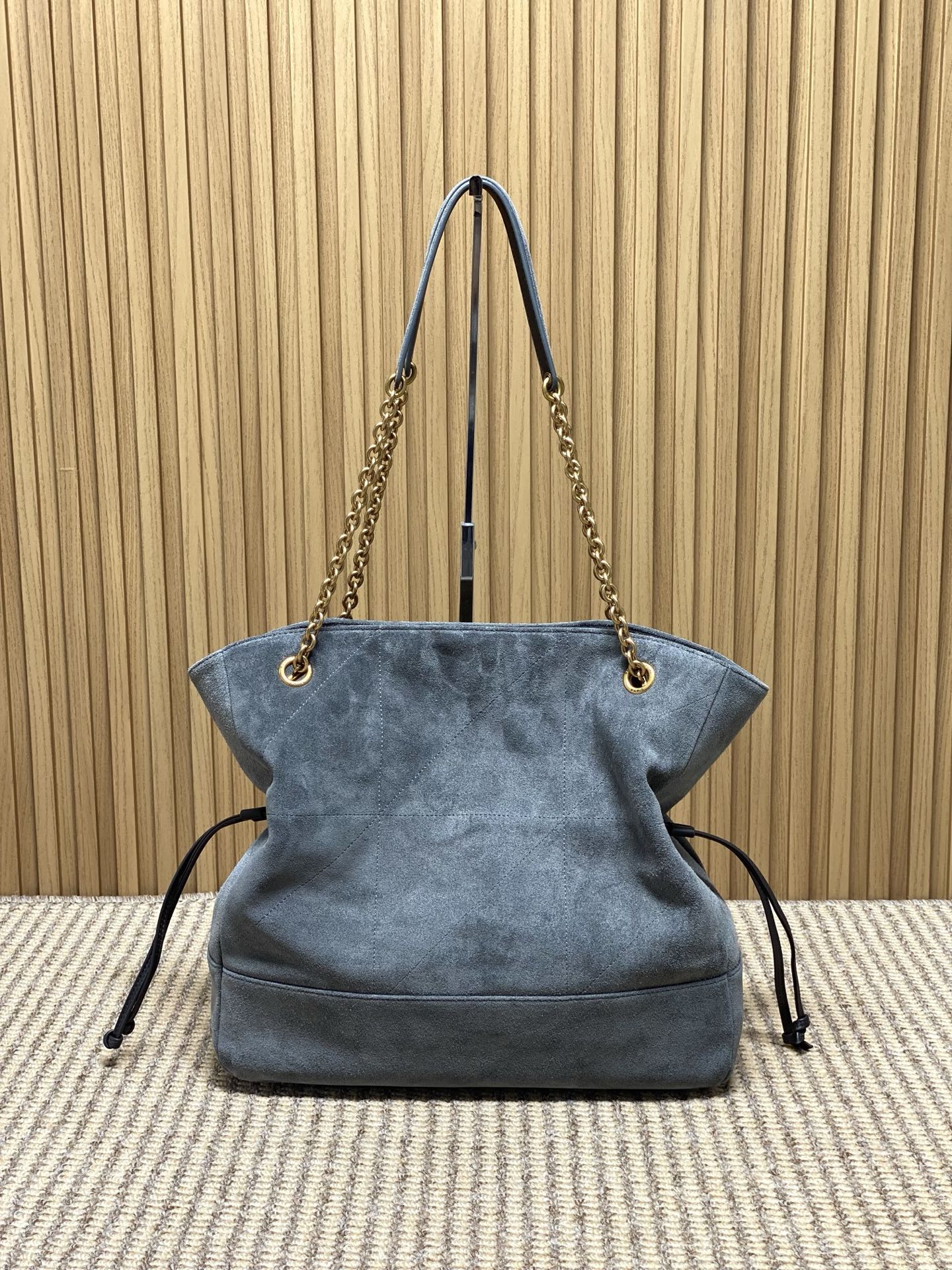 YSL Style Grey Leather Crossbody Bag style reference detail image 3 from source 763076