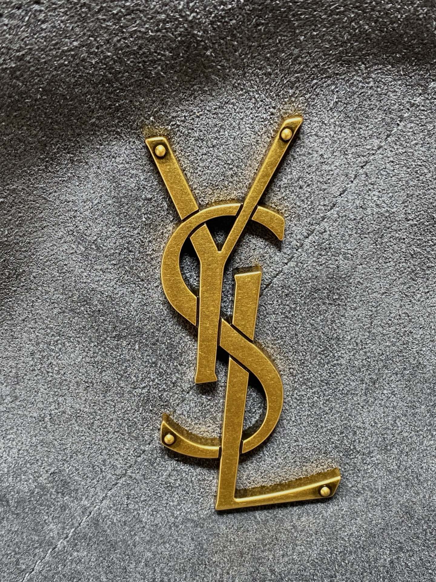 YSL Style Grey Leather Crossbody Bag style reference detail image 5 from source 763076