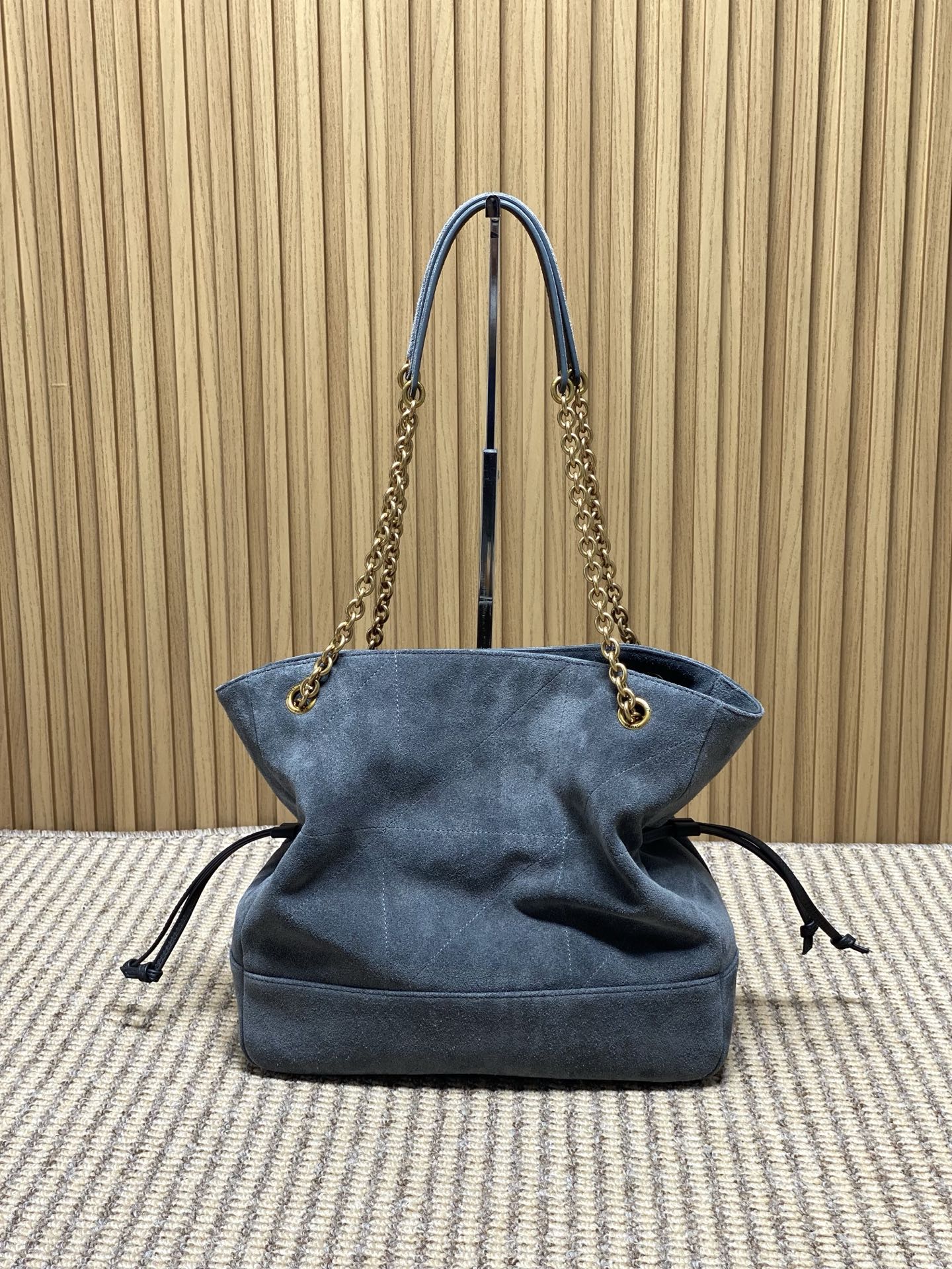 YSL Style Grey Leather Crossbody Bag Bags Crossbody Bag detail image 3 from source 763067