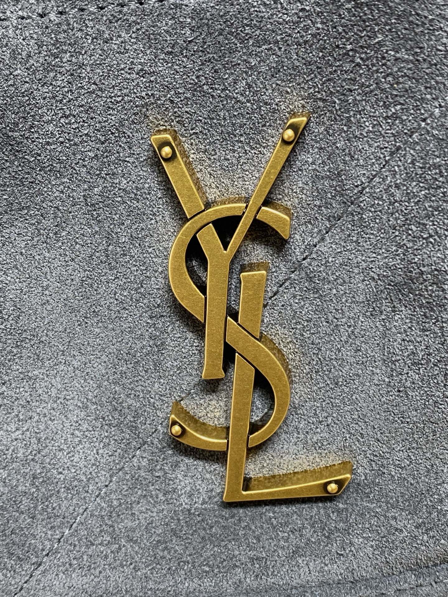 YSL Style Grey Leather Crossbody Bag Bags Crossbody Bag detail image 5 from source 763067