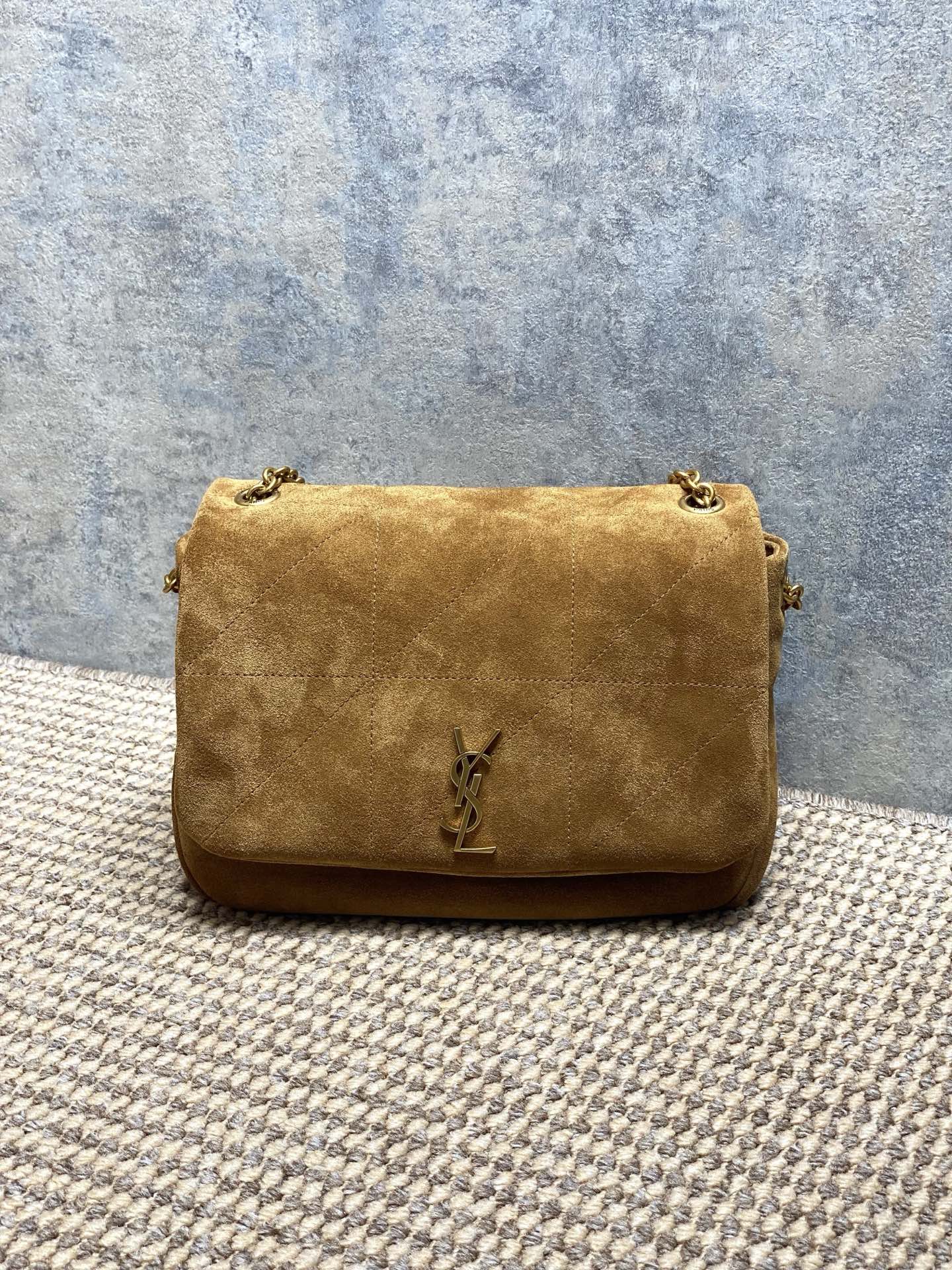 YSL Style Brown Leather Shoulder Bag Lookbook Reference image 1