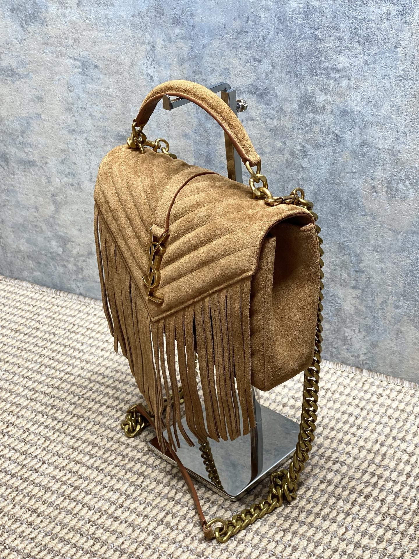 YSL Style Leather Messenger Bag Lookbook Reference image 2