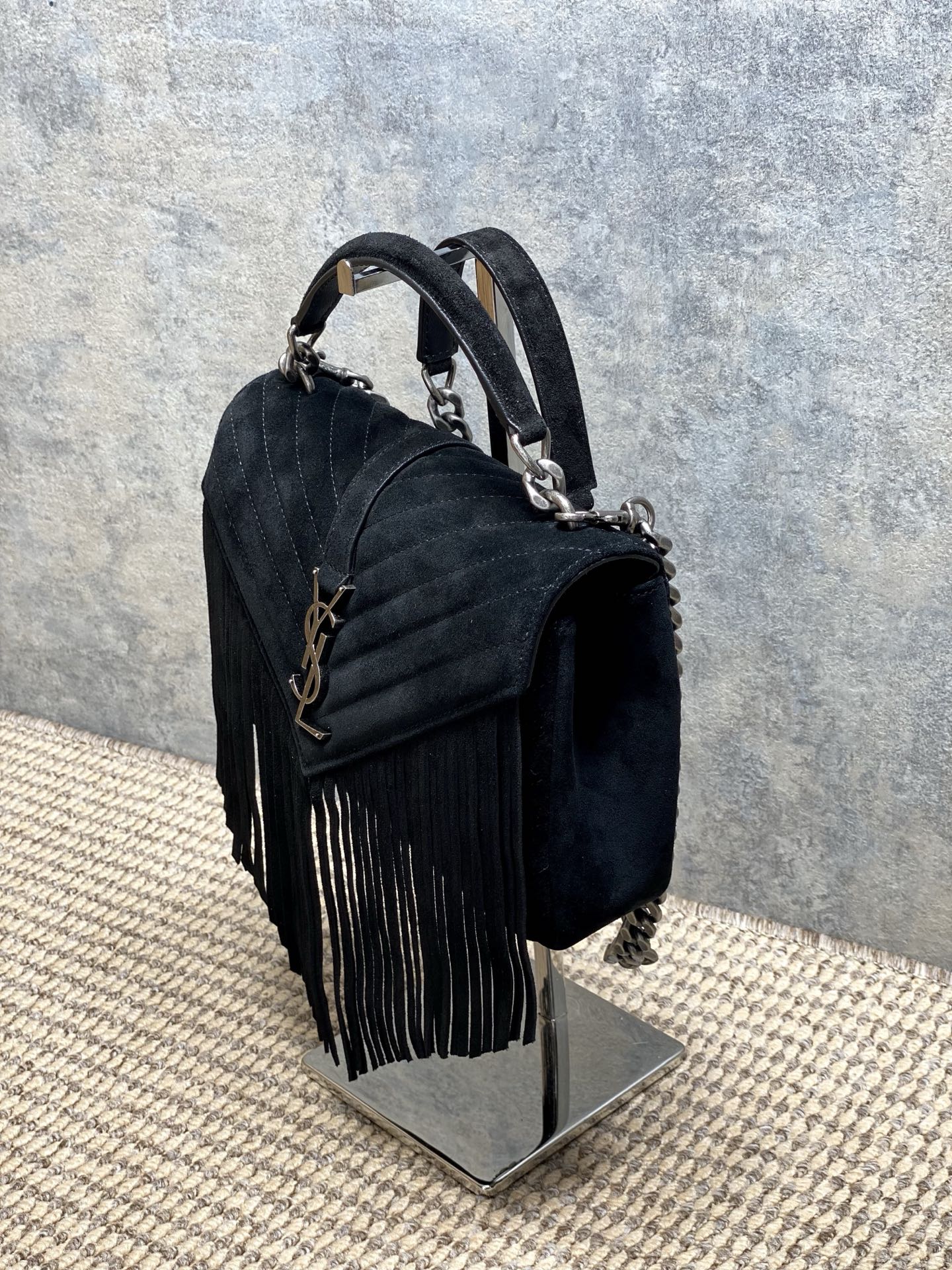 YSL Style Leather Messenger Bag Lookbook Reference image 2