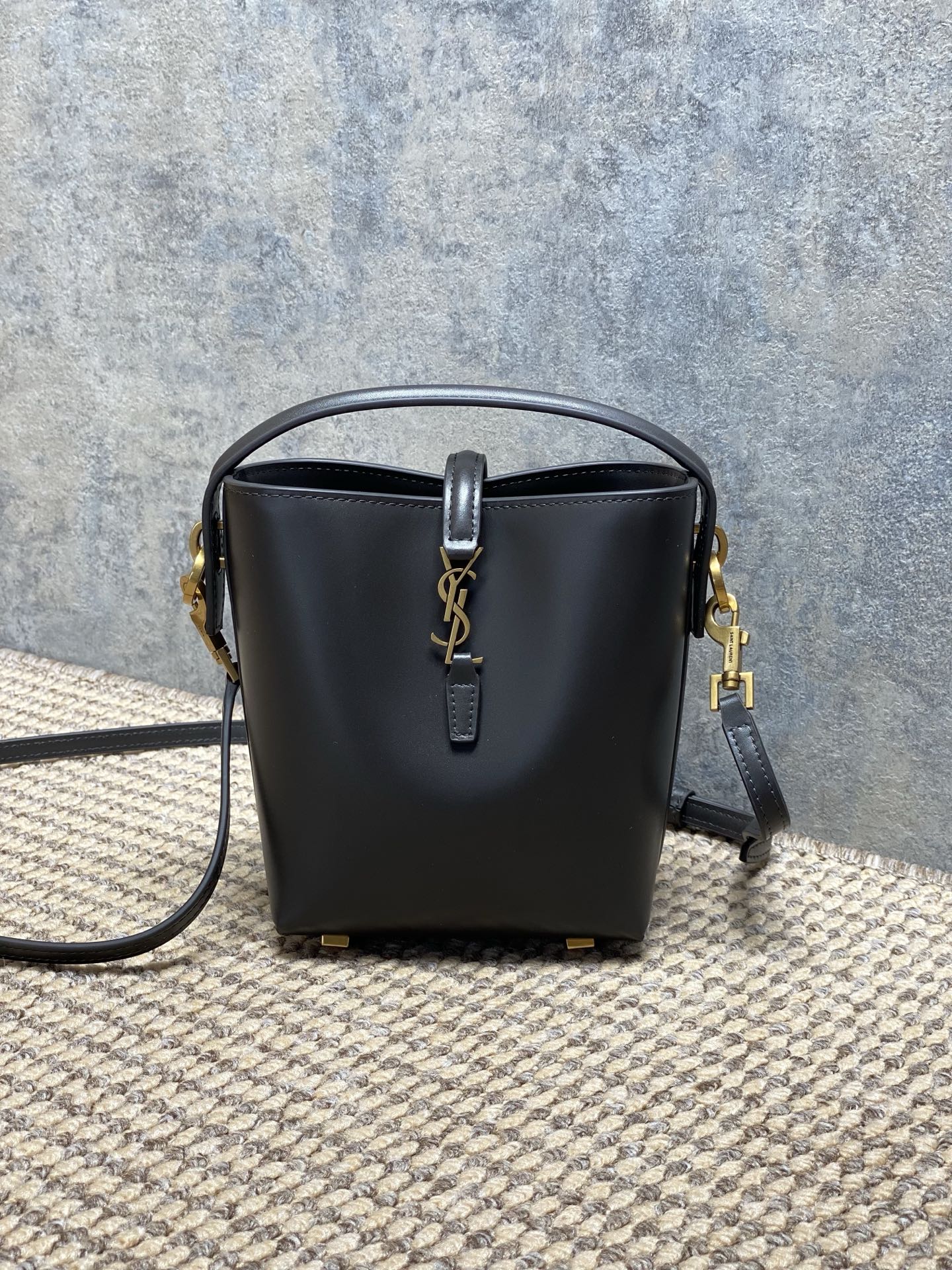 YSL Style Grey Leather Crossbody Bag Lookbook Reference image 1
