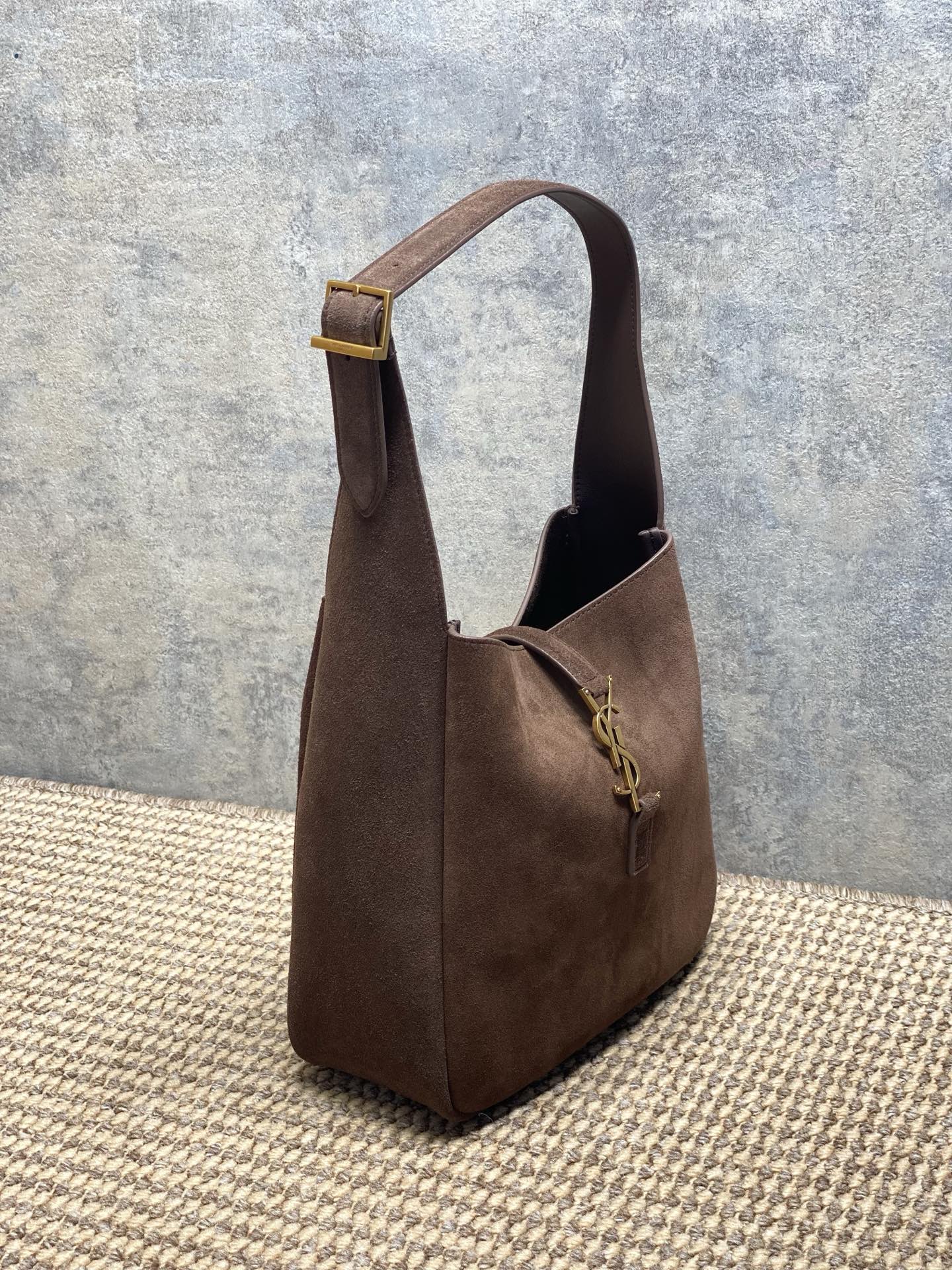 YSL Style Brown Leather Bag Lookbook Reference image 2