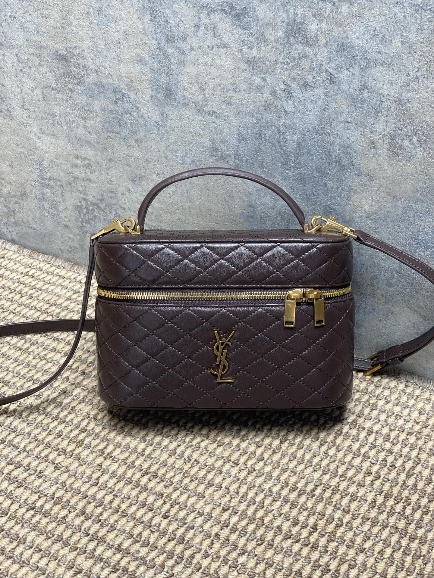 YSL Style Brown Leather Crossbody Bag Lookbook Reference image 1