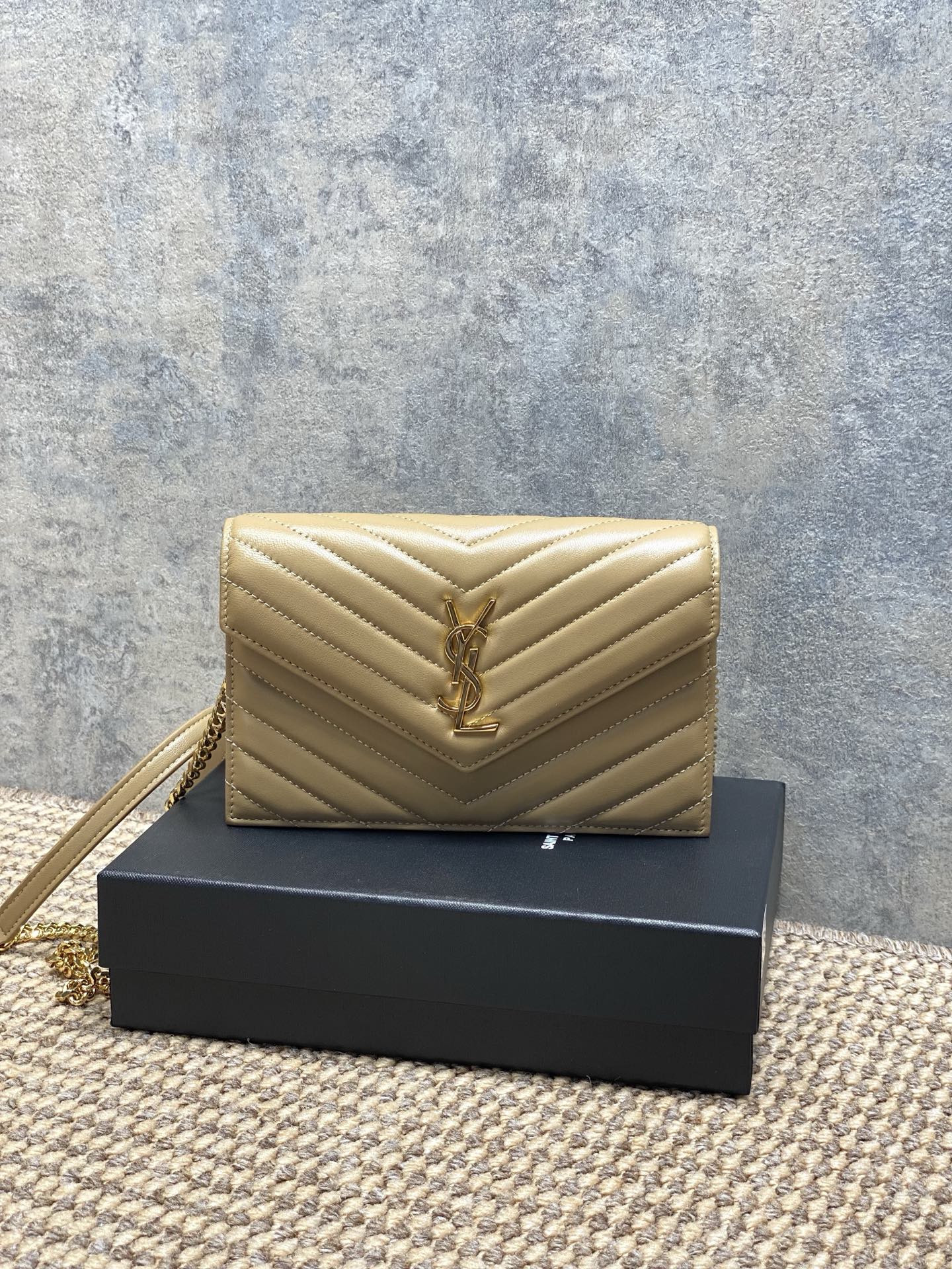 YSL Style Leather Chain Bag Lookbook Reference image 1