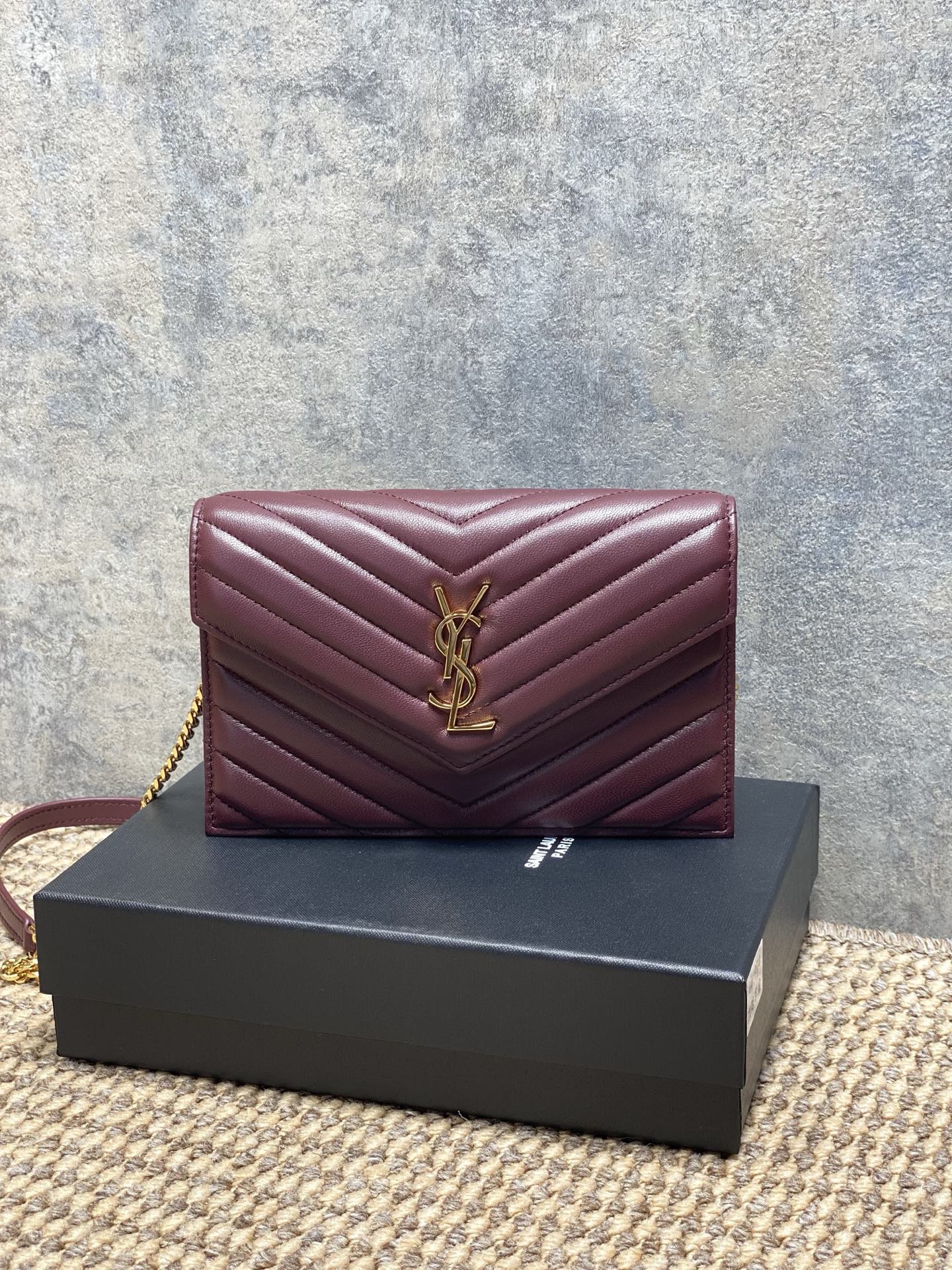 YSL Style Leather Chain Bag Lookbook Reference image 1