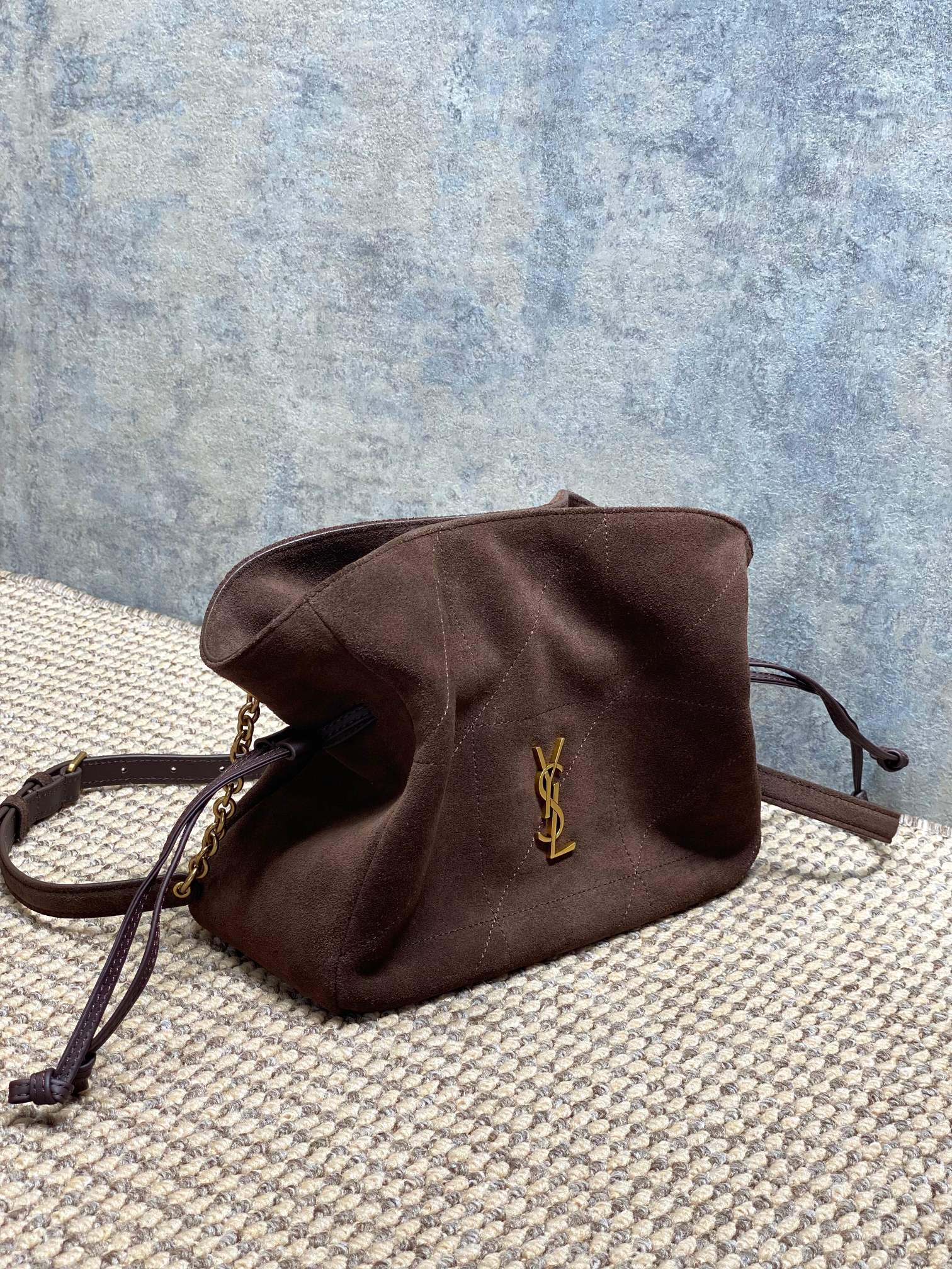 YSL Style Brown Backpack Lookbook Reference image 2