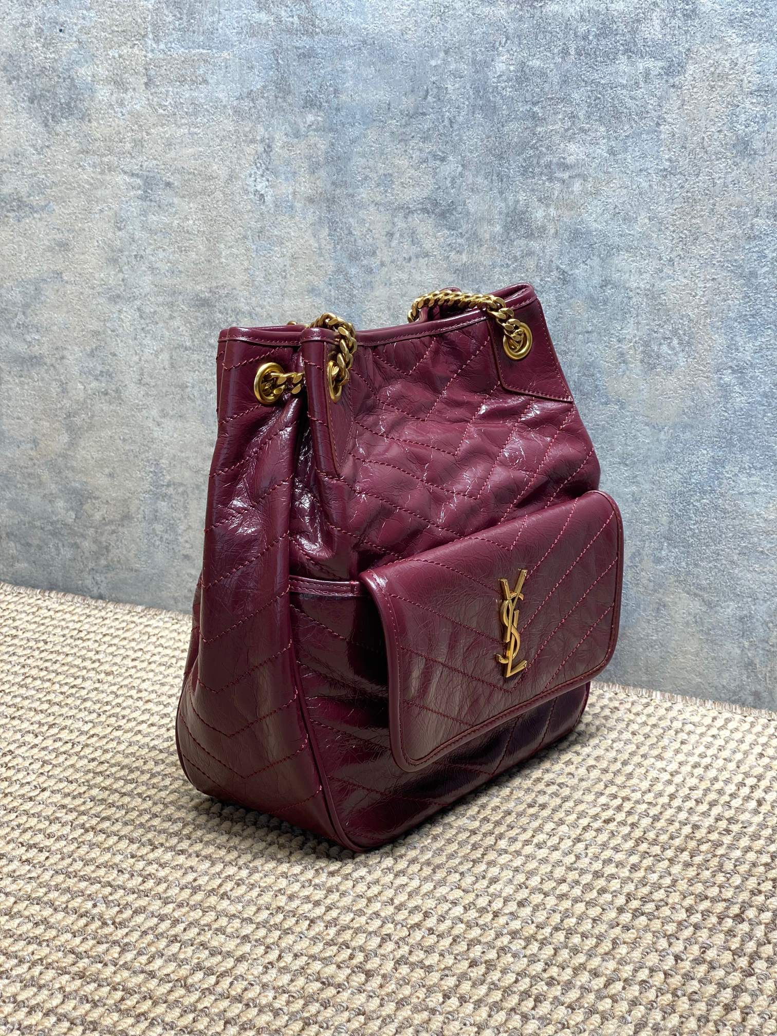 YSL Style Leather Tote Bag Lookbook Reference image 2