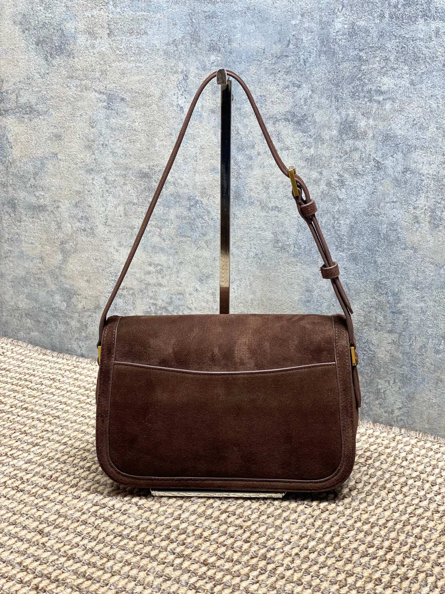 YSL Cassandra Suede Shoulder Bag