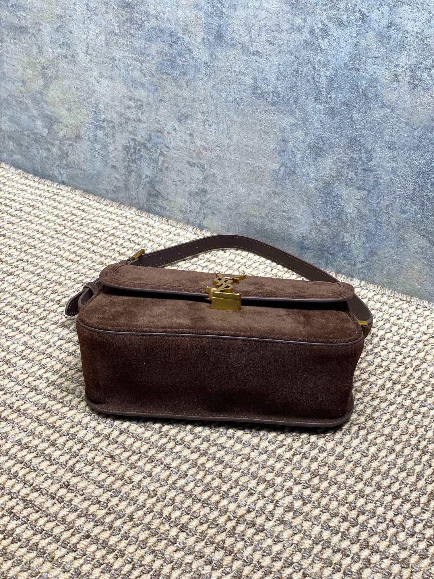 YSL Cassandra Suede Shoulder Bag