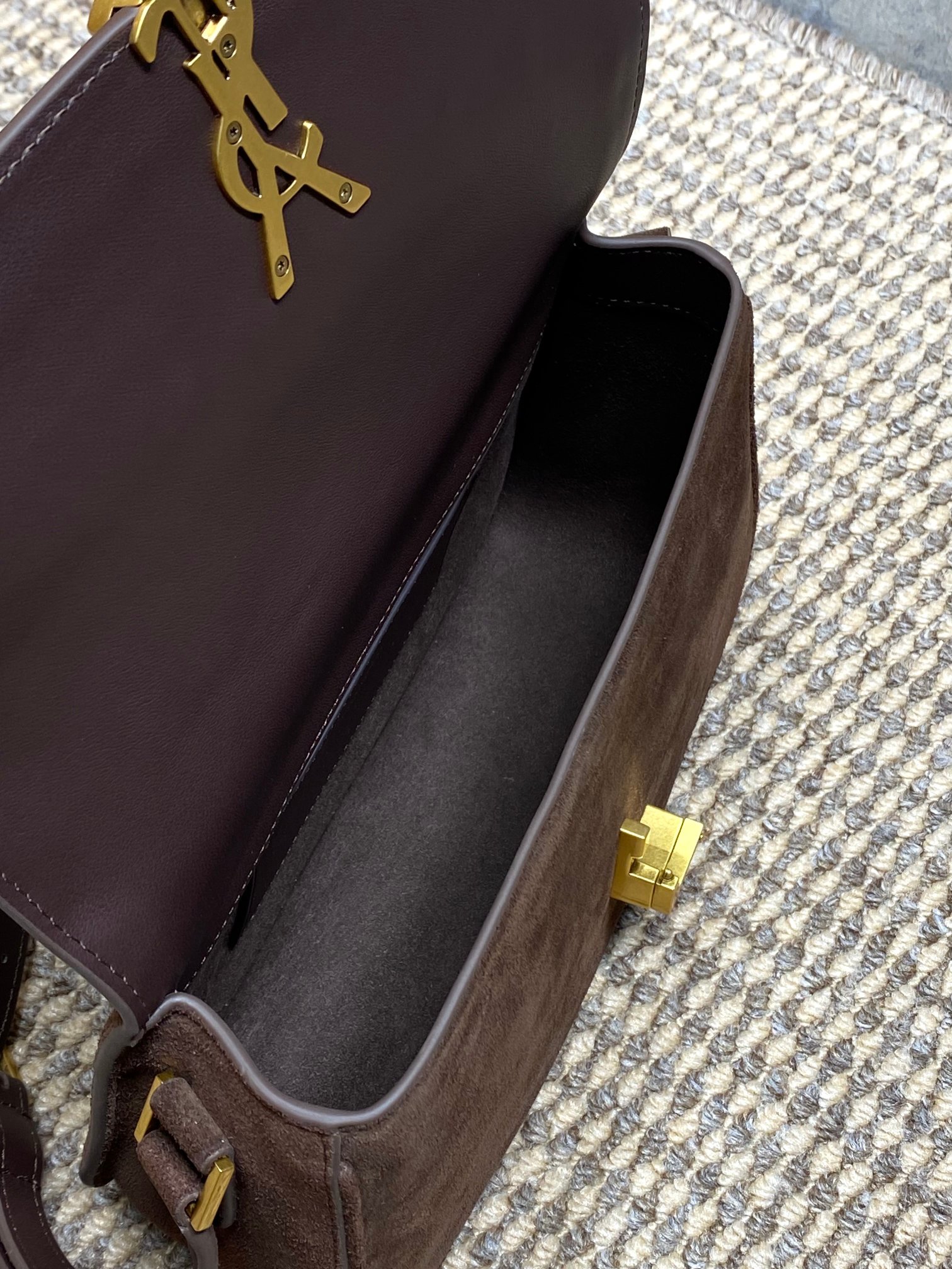 YSL Cassandra Suede Shoulder Bag
