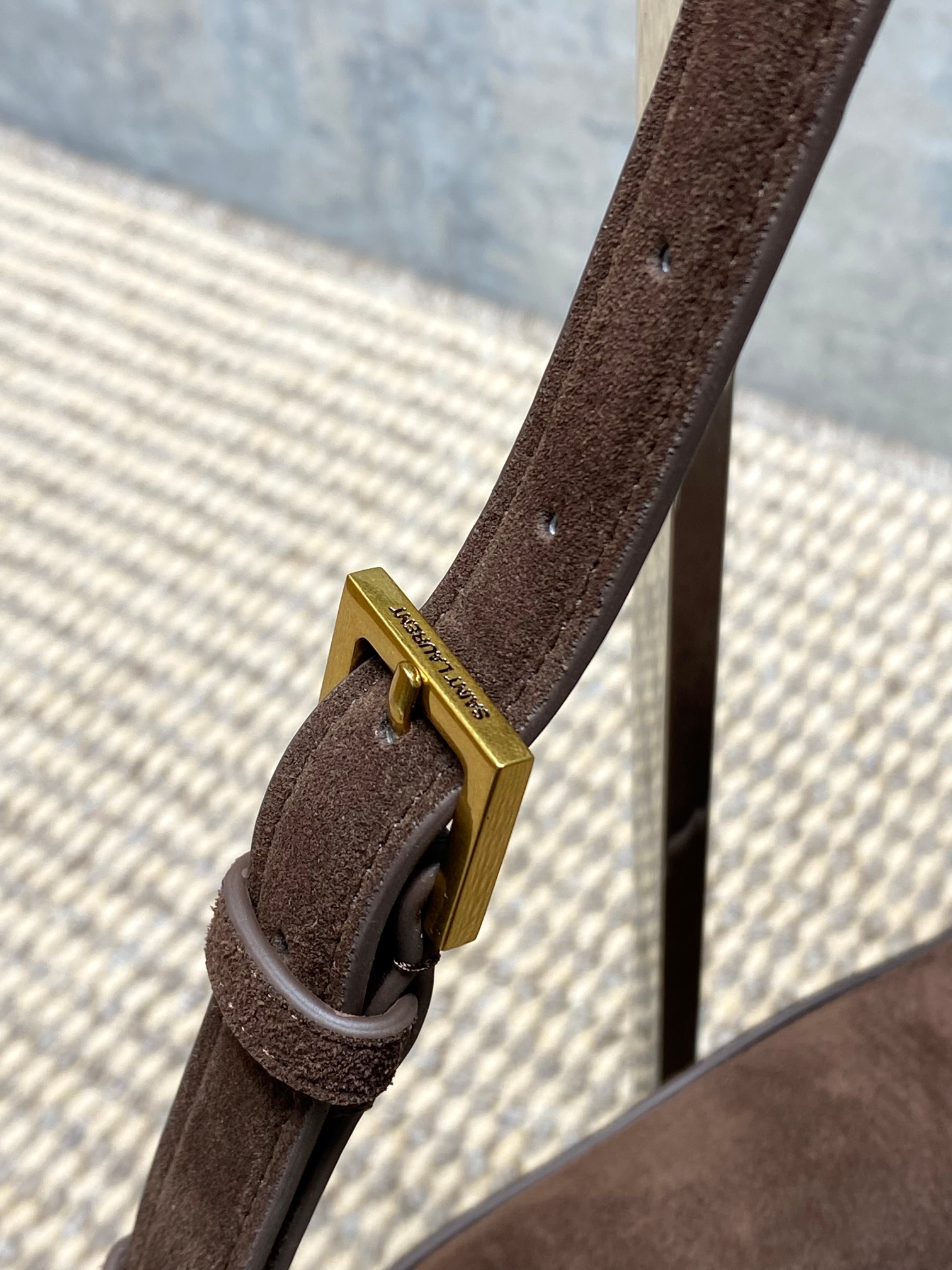 YSL Cassandra Suede Shoulder Bag