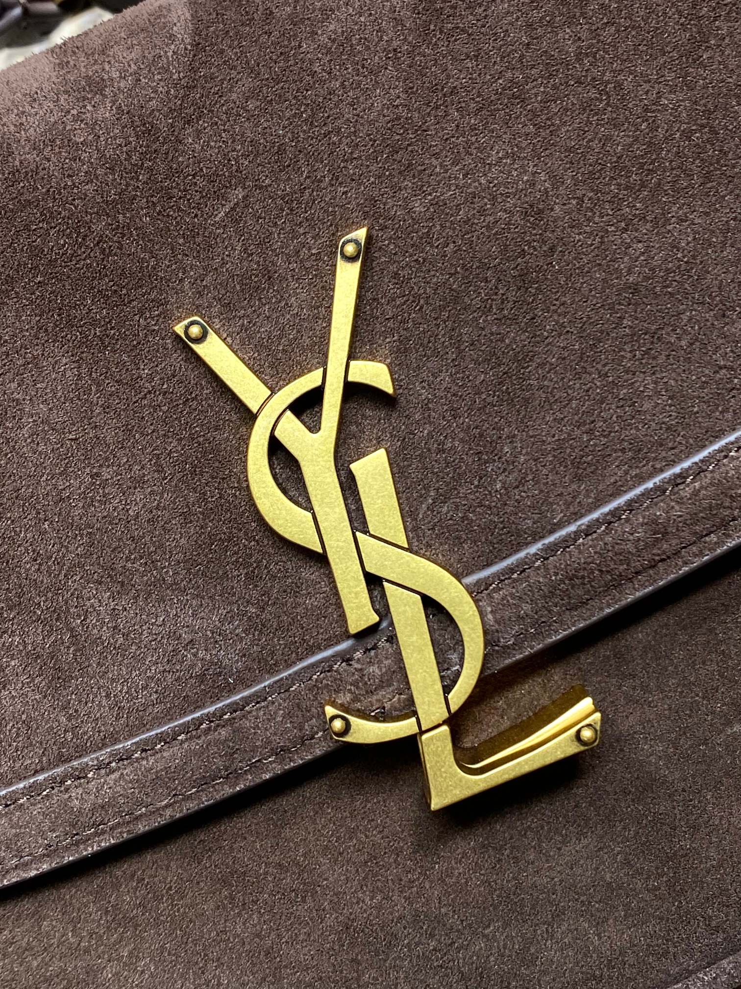 YSL Cassandra Suede Shoulder Bag