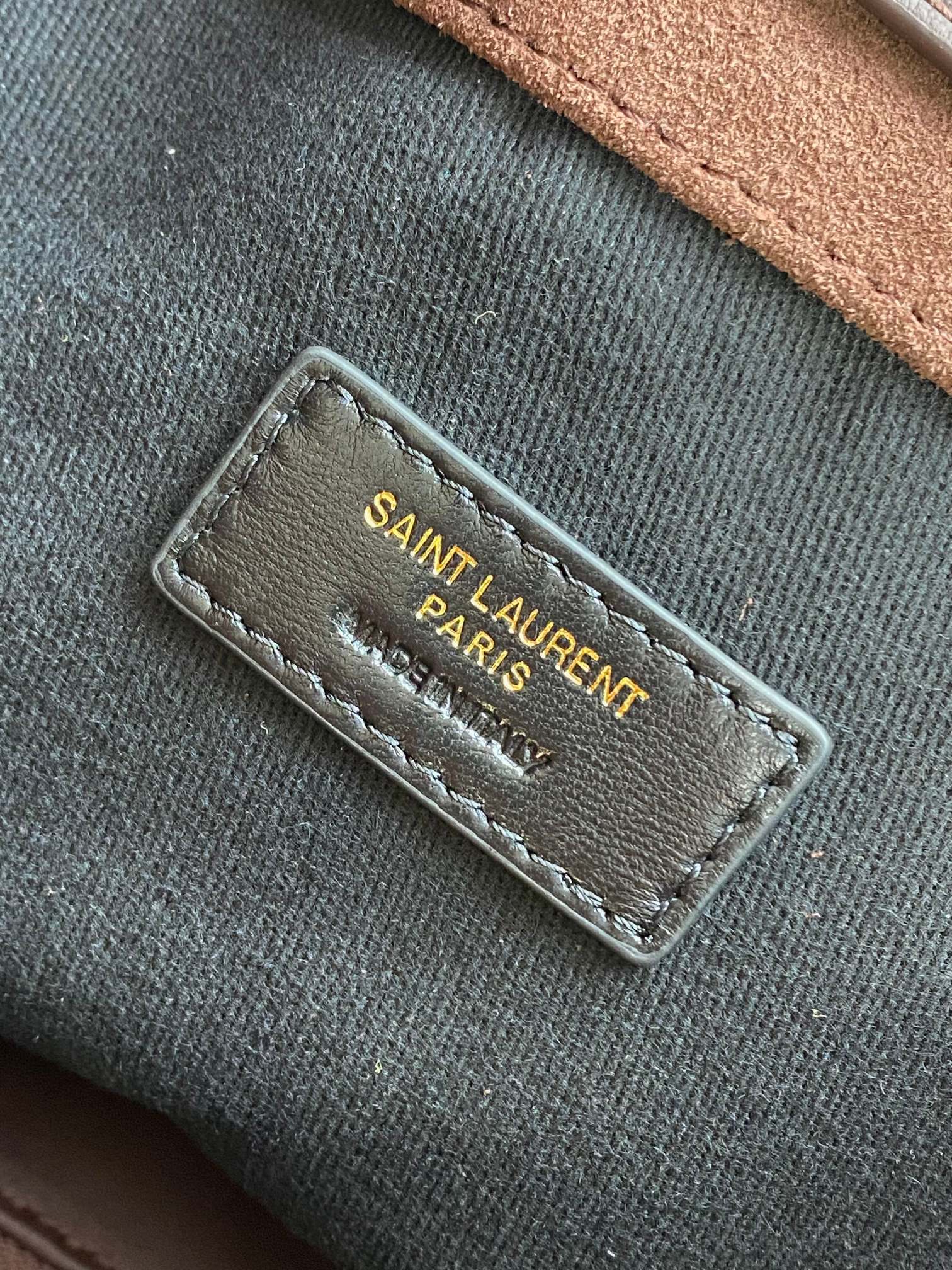 YSL Suede Drawstring Chain Bucket Bag