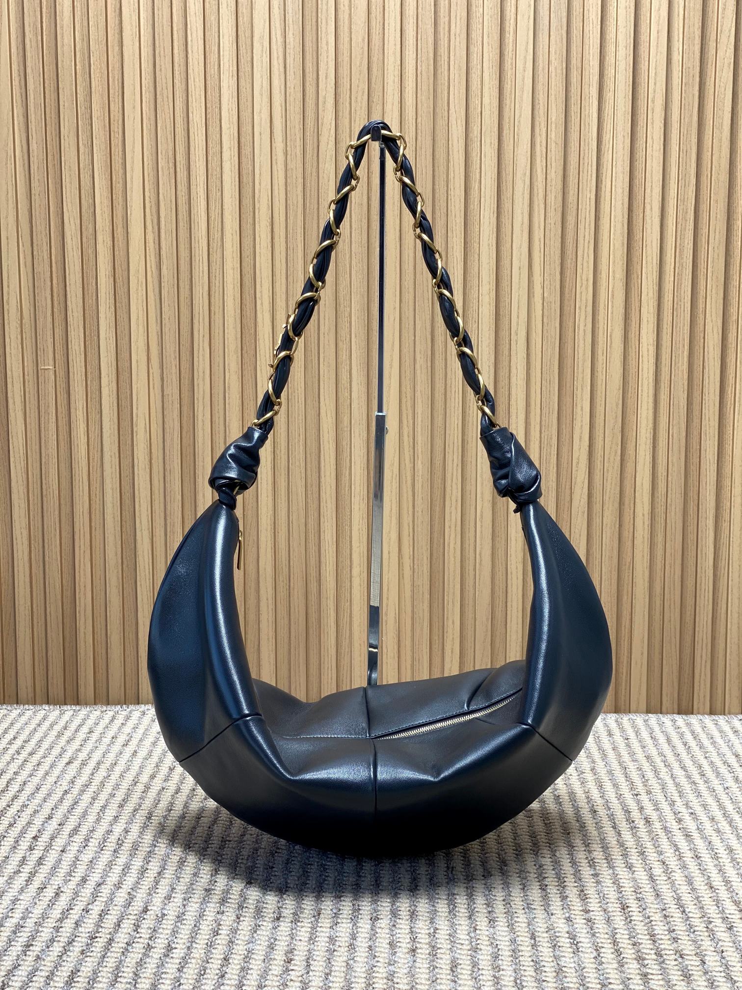 YSL Style Black Leather Crossbody Bag style reference detail image 3 from source 763183
