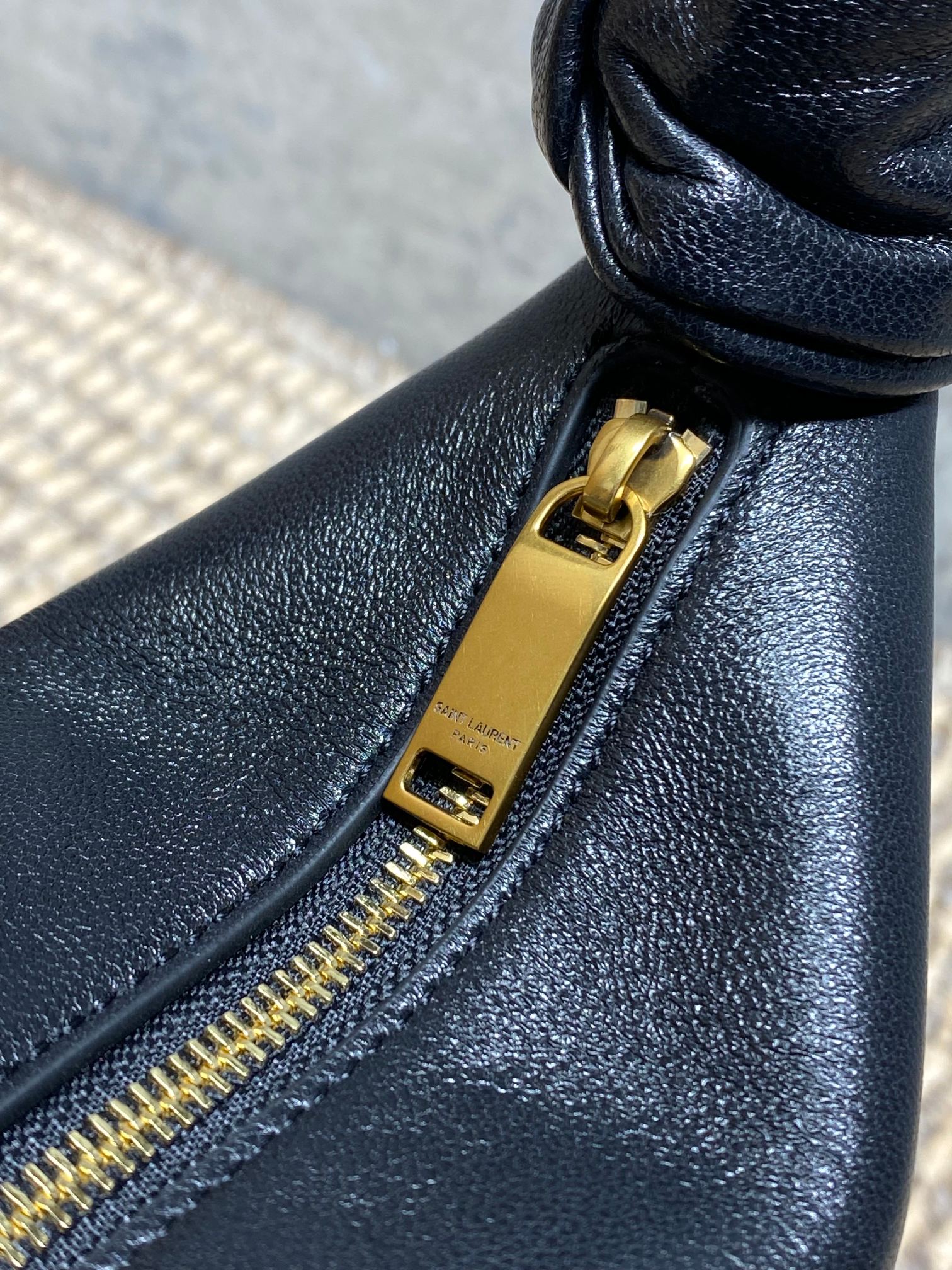 YSL Style Black Leather Top Handle Bag style reference detail image 7 from source 763194