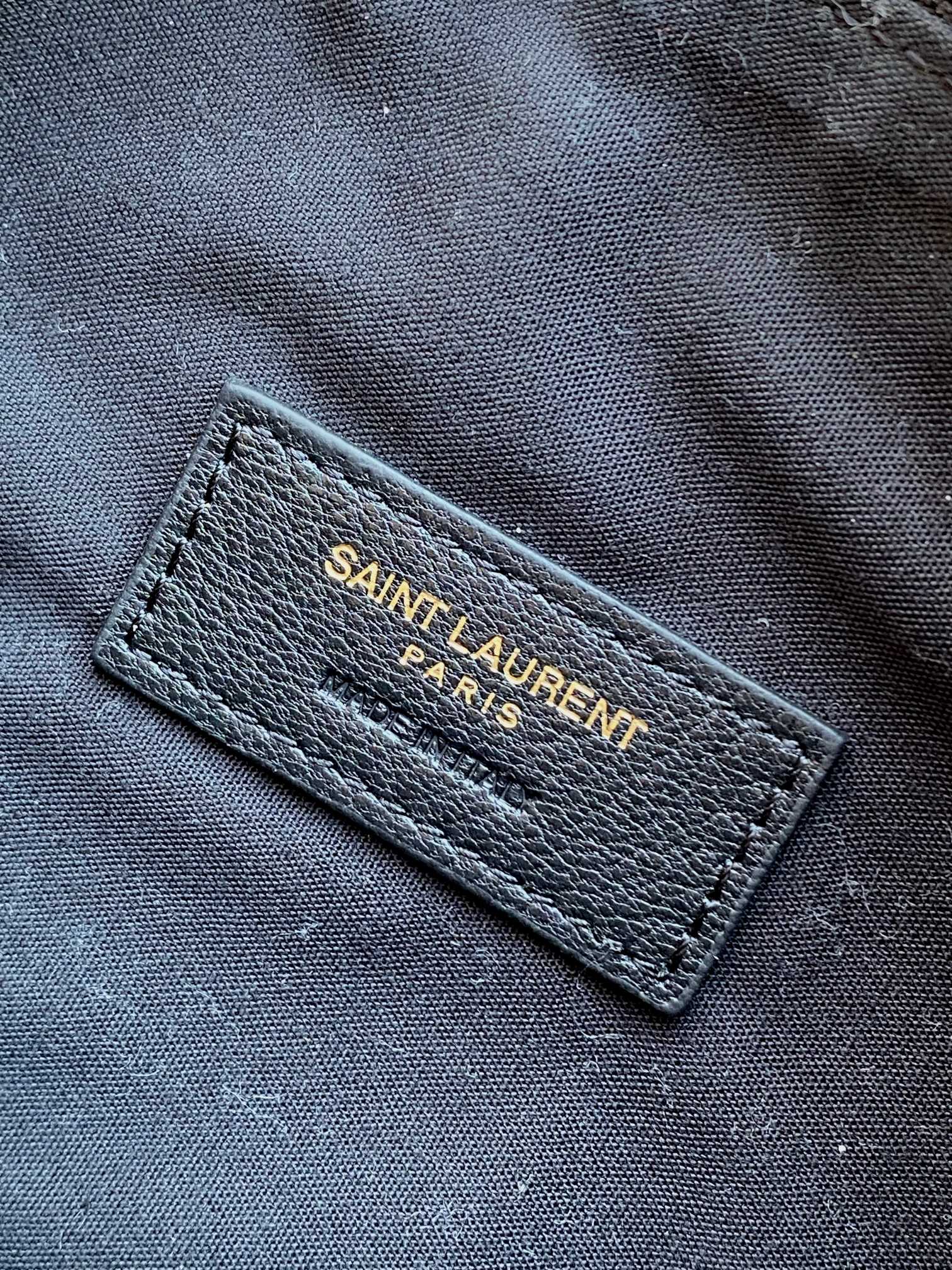 YSL Style Black Leather Top Handle Bag style reference detail image 8 from source 763194