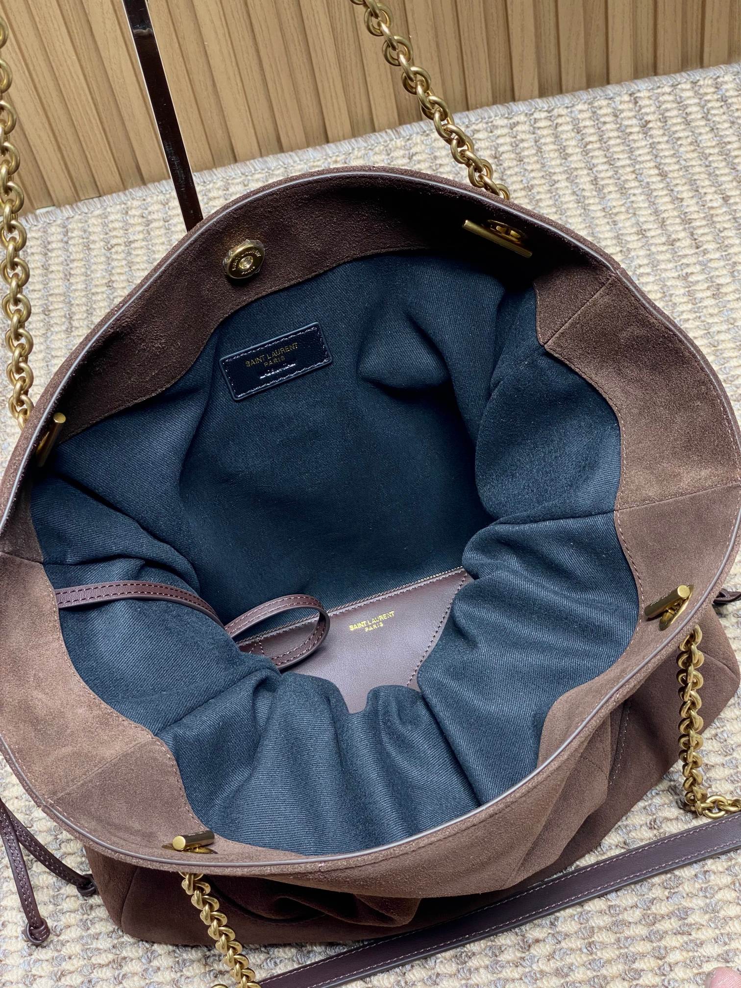 YSL Style Brown Leather Crossbody Bag style reference detail image 9 from source 763077