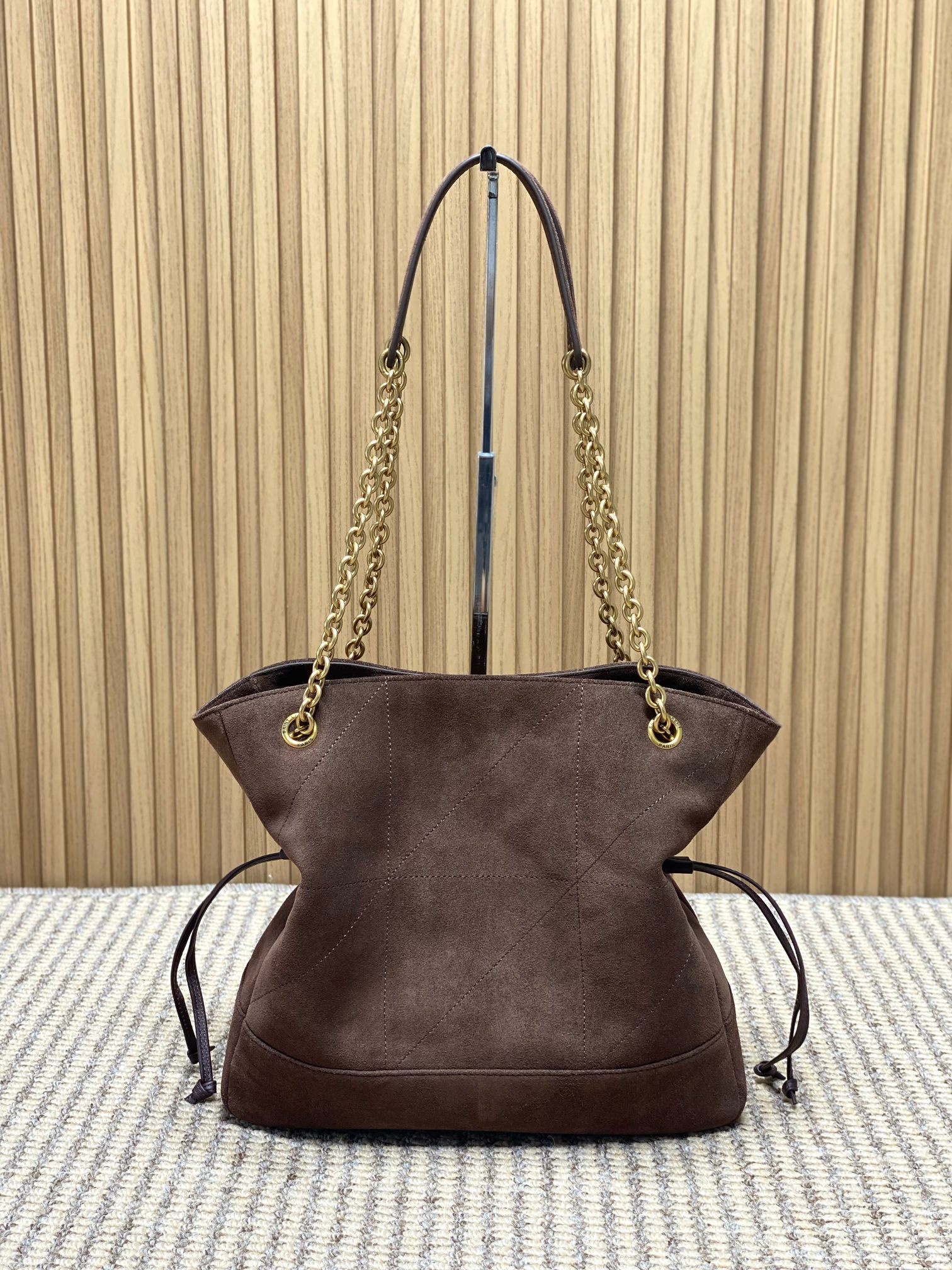 YSL Style Grey Leather Crossbody Bag style reference detail image 3 from source 763068