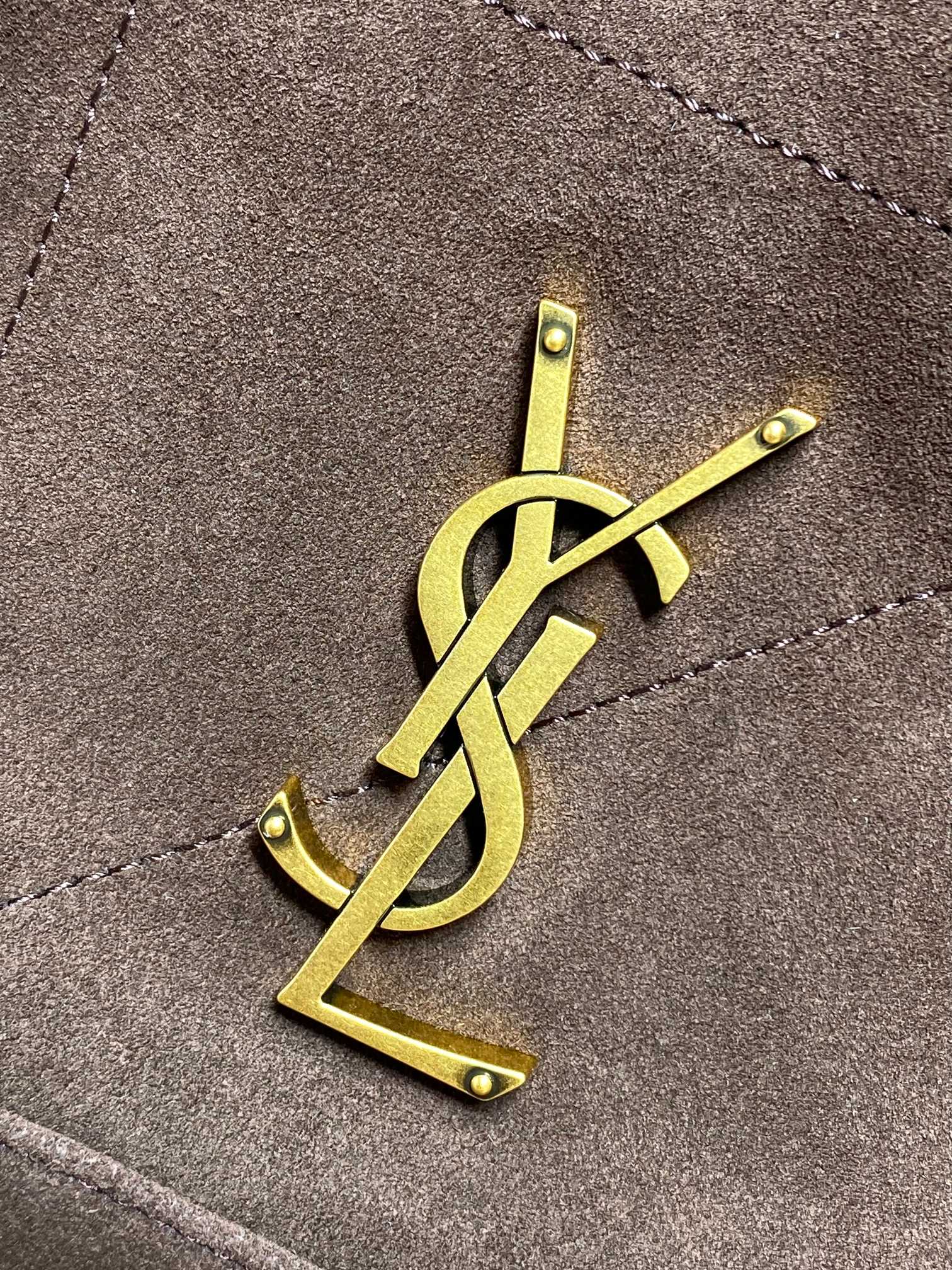 YSL Style Grey Leather Crossbody Bag style reference detail image 5 from source 763068