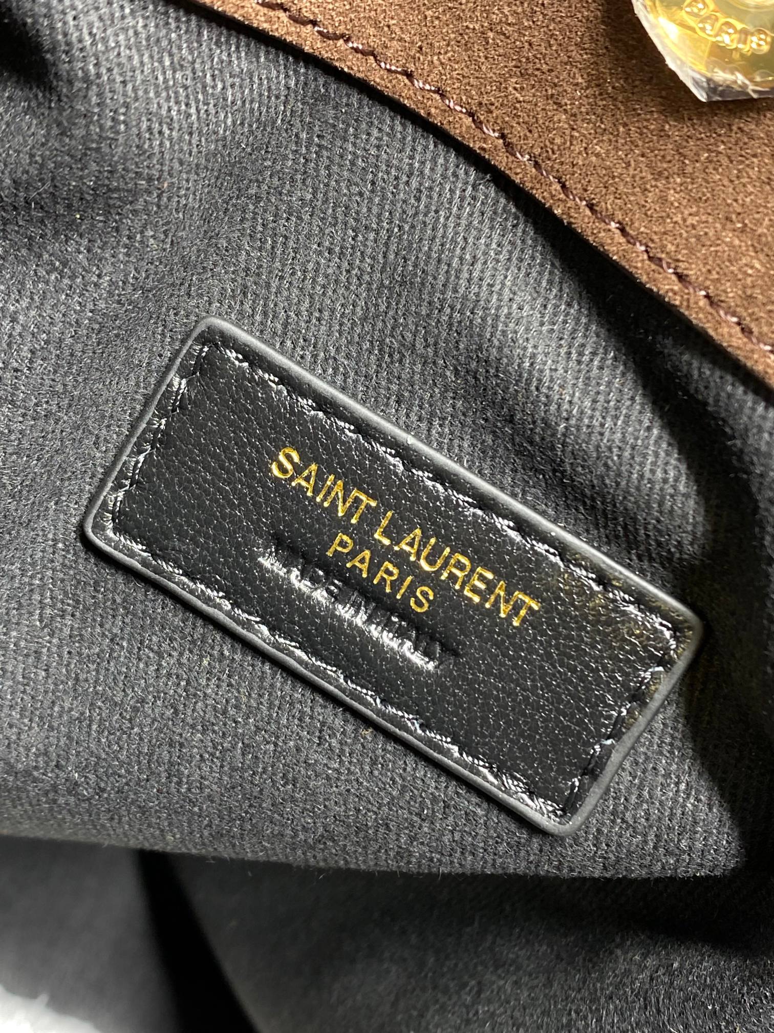 YSL Style Grey Leather Crossbody Bag style reference detail image 8 from source 763068