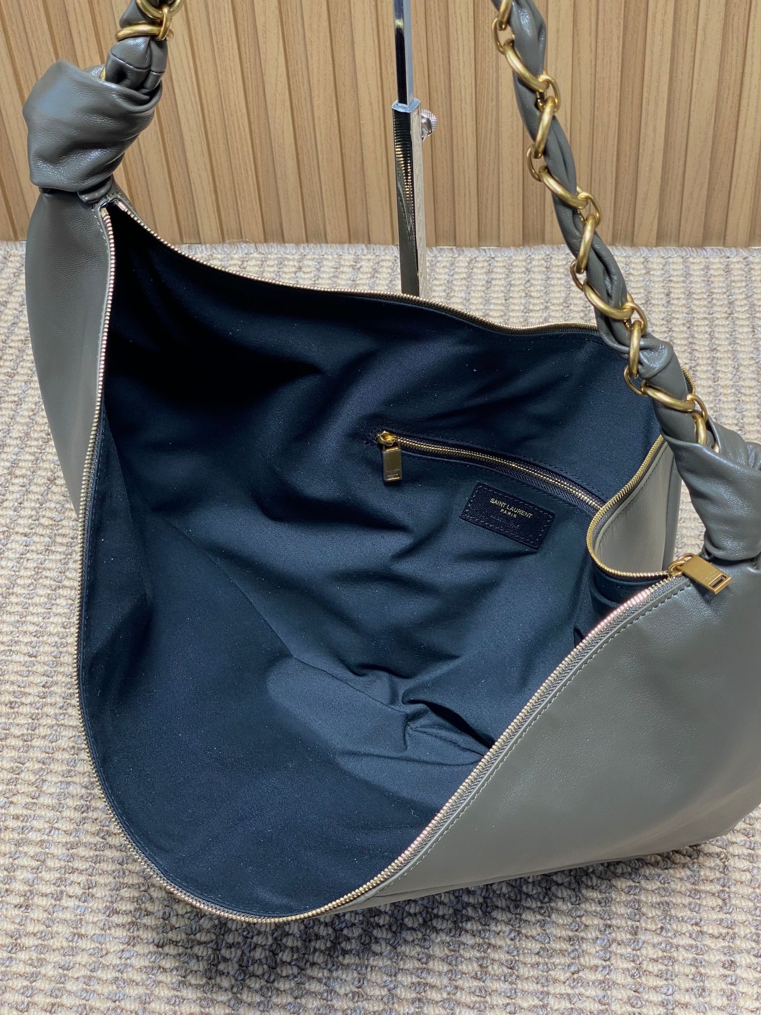 YSL Style Green Leather Crossbody Bag style reference detail image 8 from source 763176