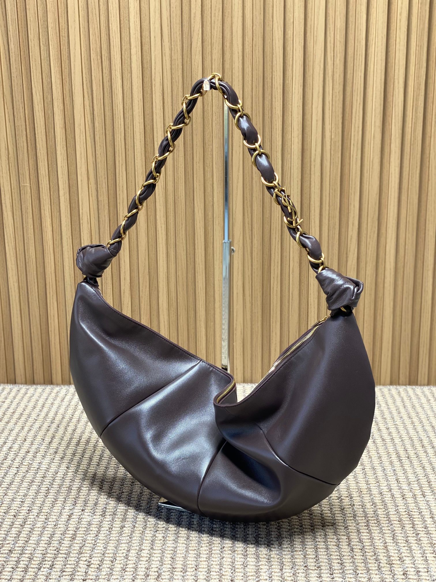YSL Style Brown Leather Crossbody Bag Lookbook Reference image 2