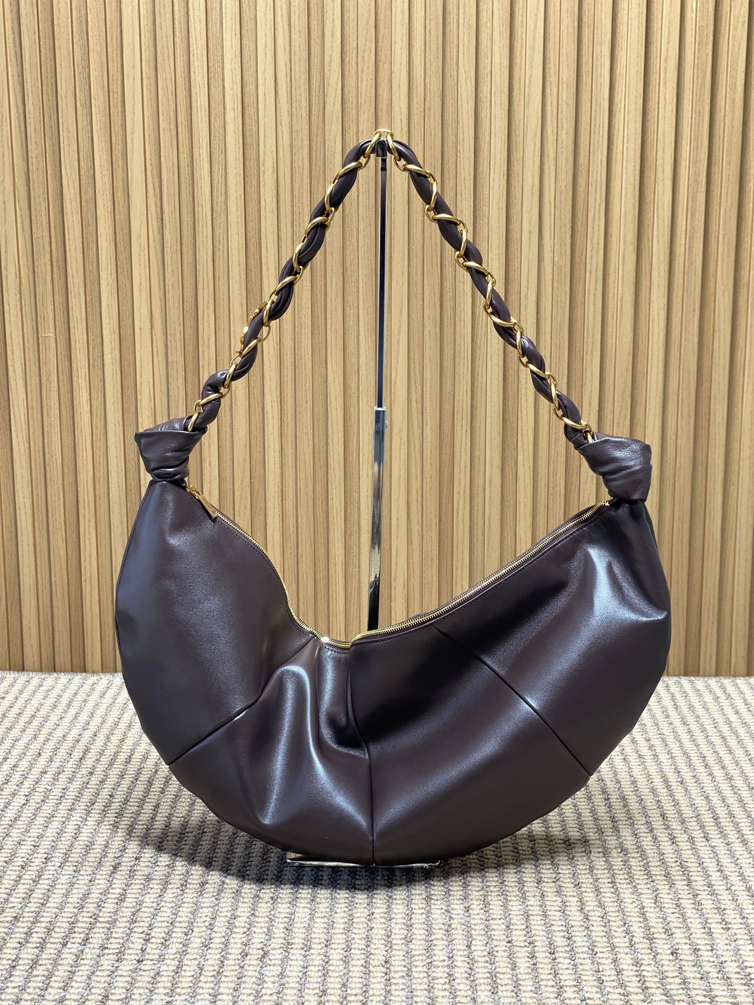 YSL Style Brown Leather Crossbody Bag style reference detail image 3 from source 763178