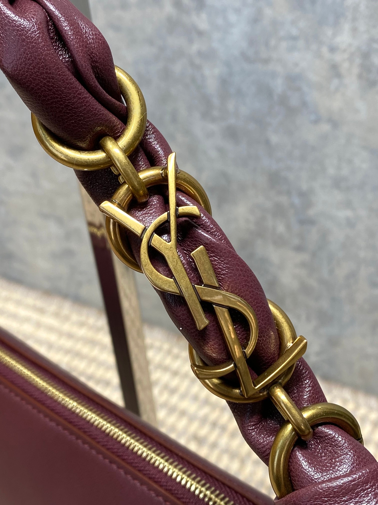 YSL Style Black Leather Top Handle Bag style reference detail image 6 from source 763188