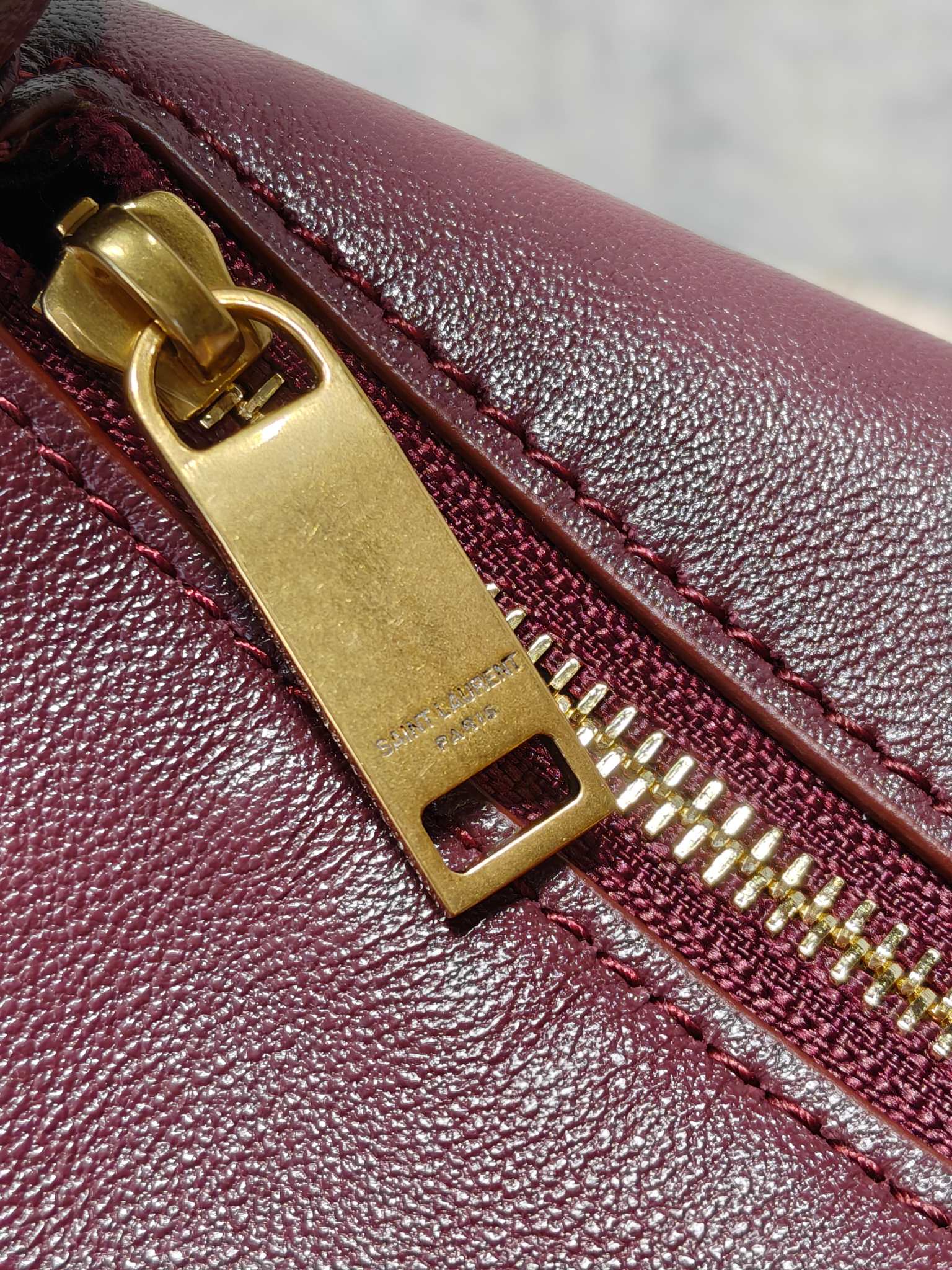 YSL Style Black Leather Top Handle Bag style reference detail image 7 from source 763188